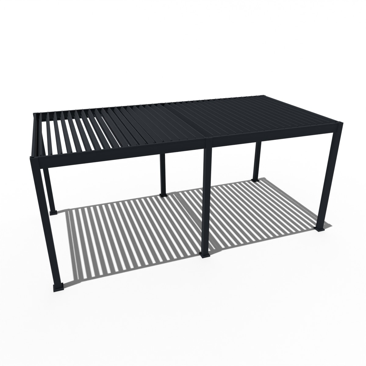 Orion Deluxe overkapping - E-LED - 300x600 cm - Antraciet - met elektrisch lamellendak en LED 