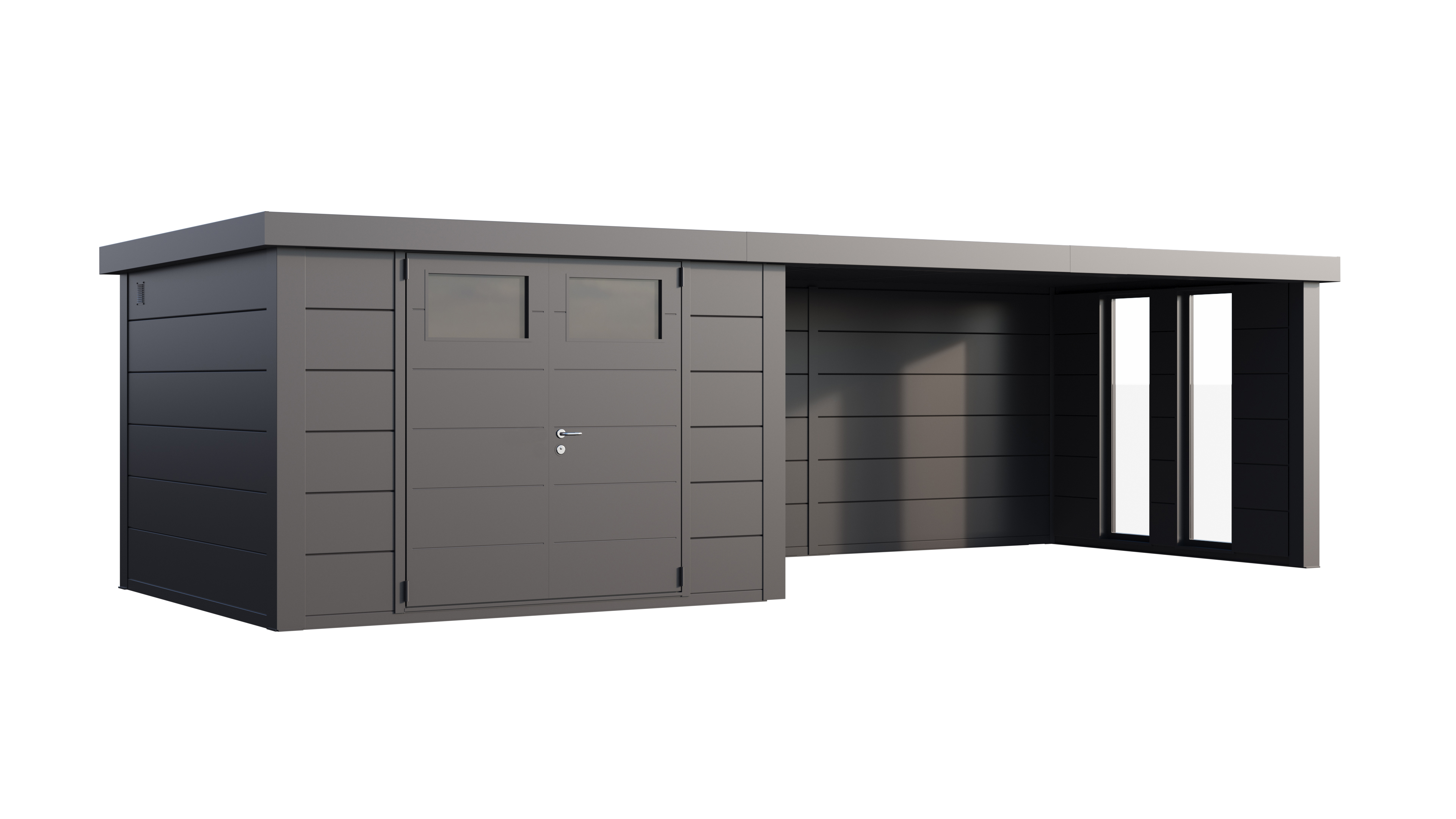 Telluria Classico 3330 tuinhuis - Inclusief dichte lounge rechts - 792 x 298 cm - antraciet