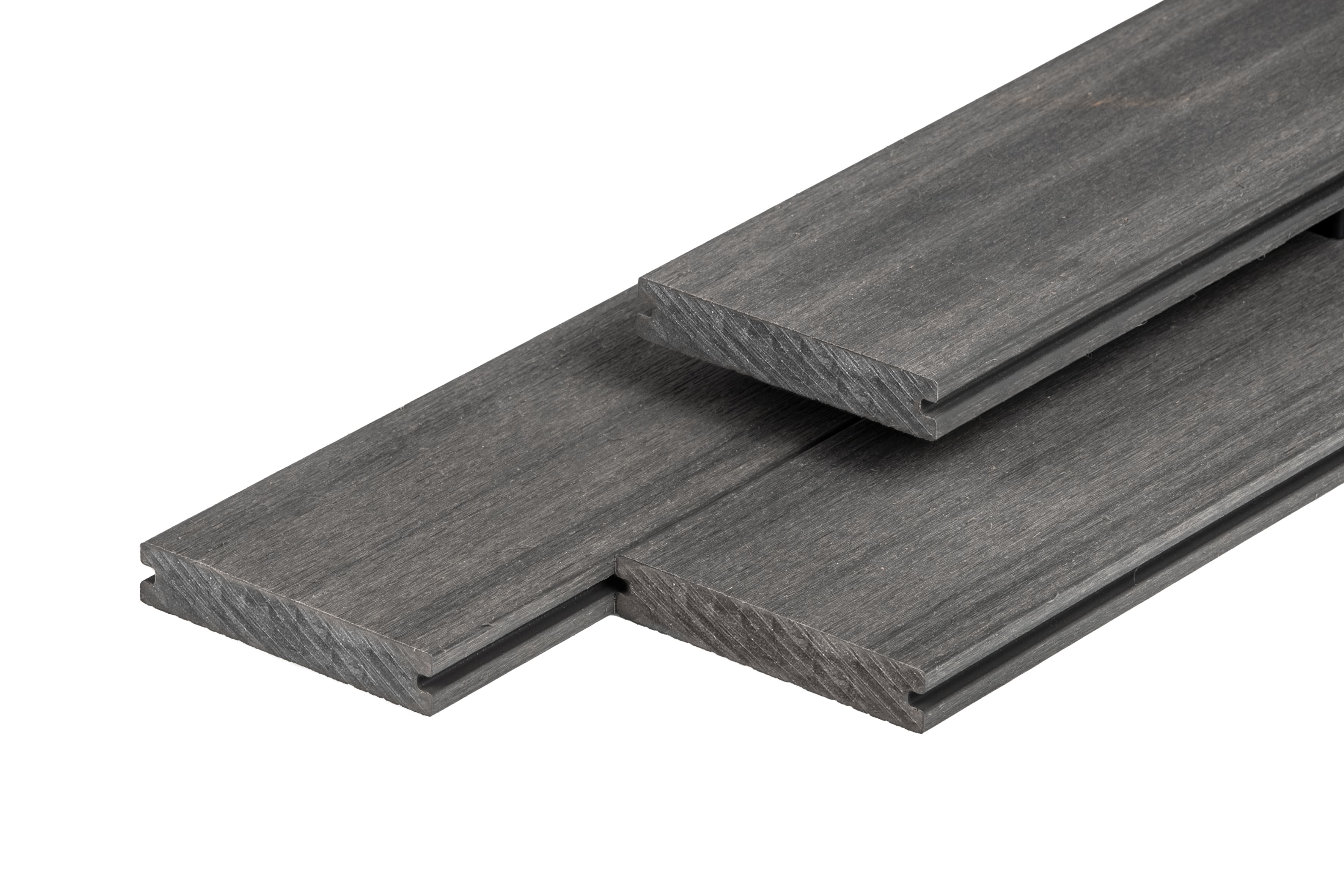 PuraShield vlonderplank composiet - Massief - Voor clips - 400 cm - Antraciet 
