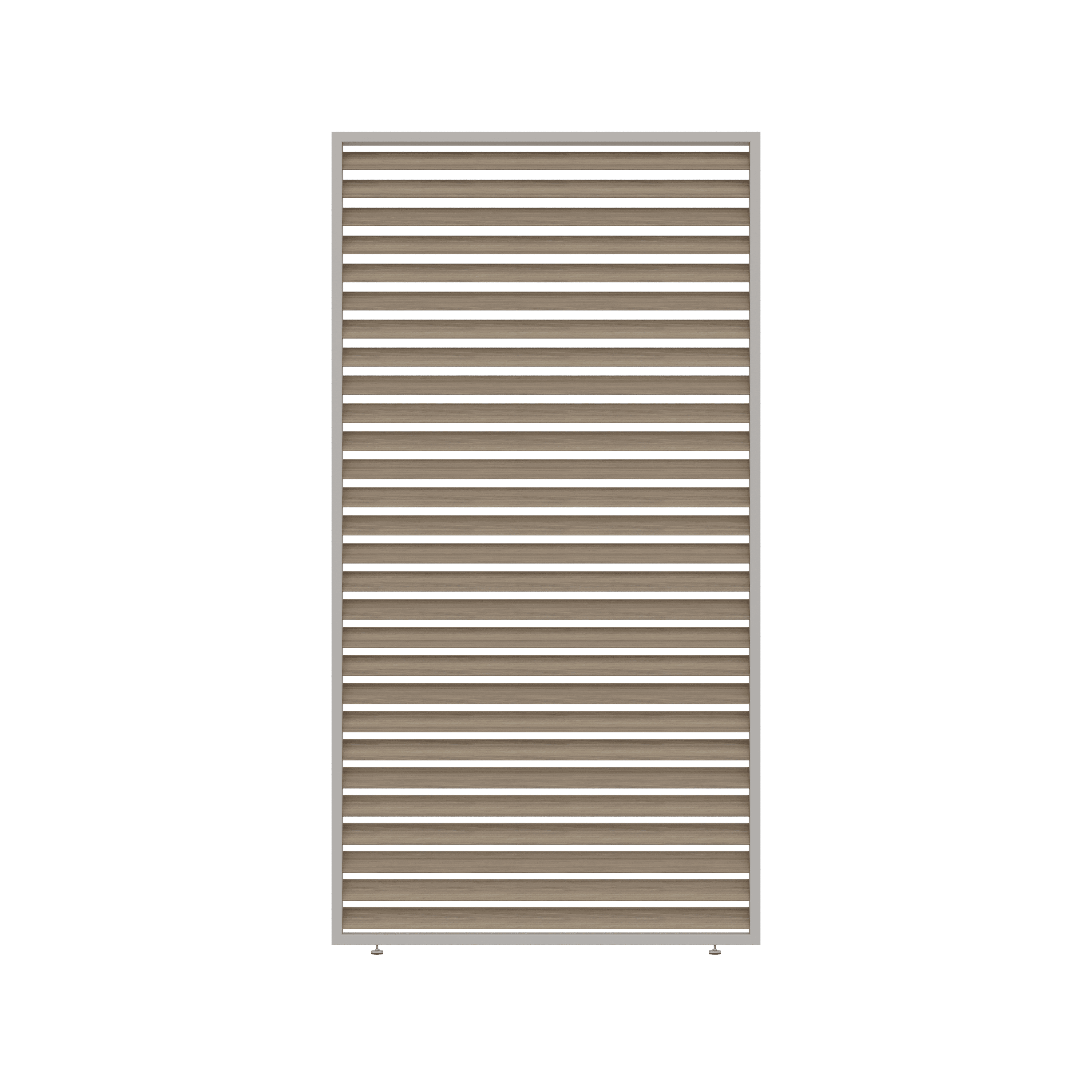 Orion shutterpaneel - Vast - Horizontaal - 113 cm - Voor 3,6 meter zijkant - Kiezelgrijs/wood