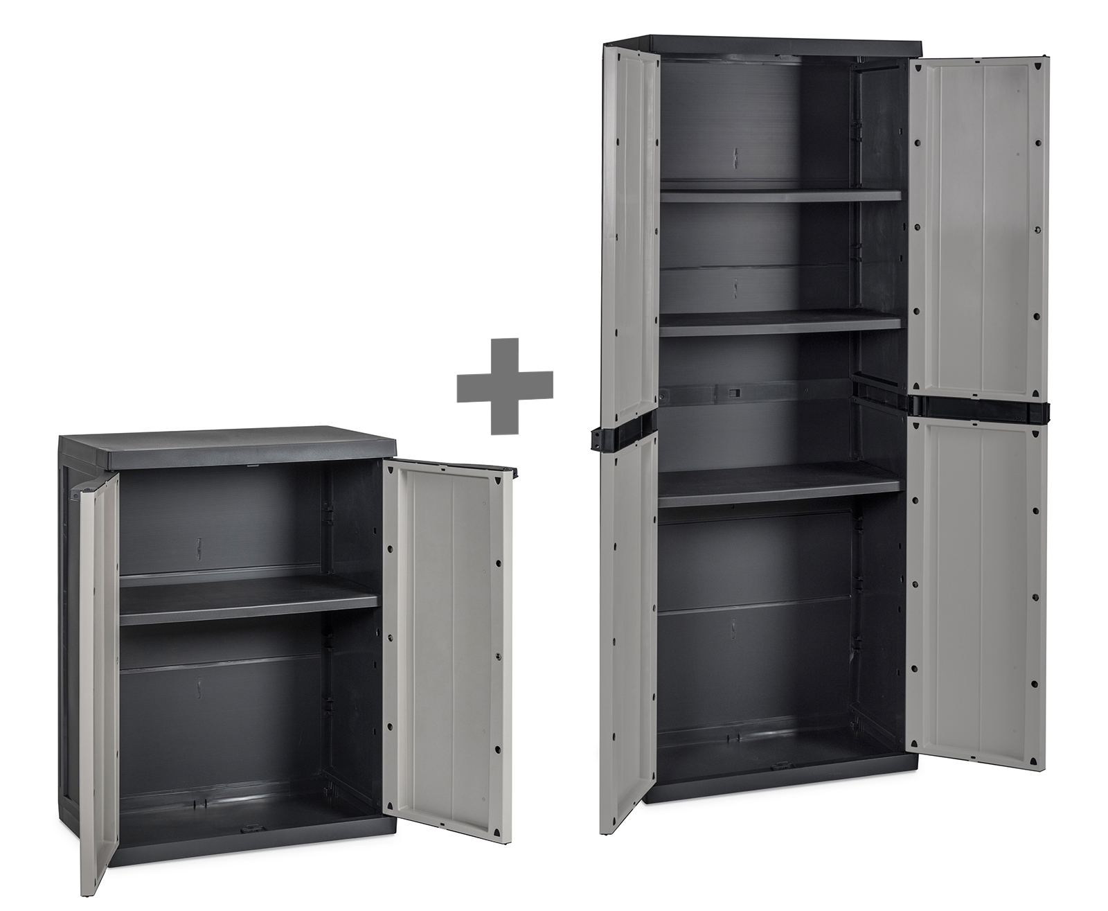 Toomax Bios Midi opbergkasten laag & hoog - lichtgrijs/antraciet