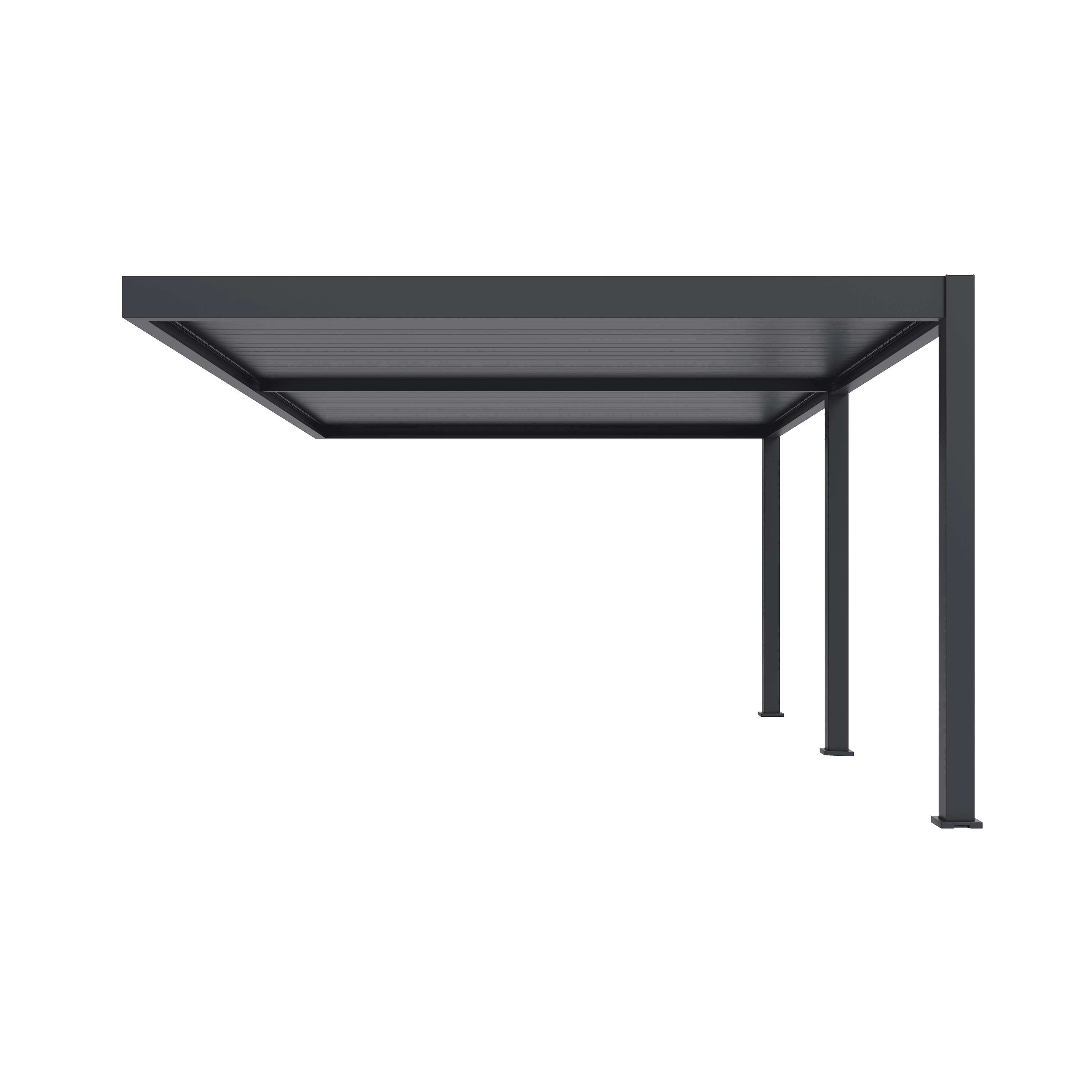 Orion Premium overkapping - Muurbevestiging - 400x600 cm - Antraciet