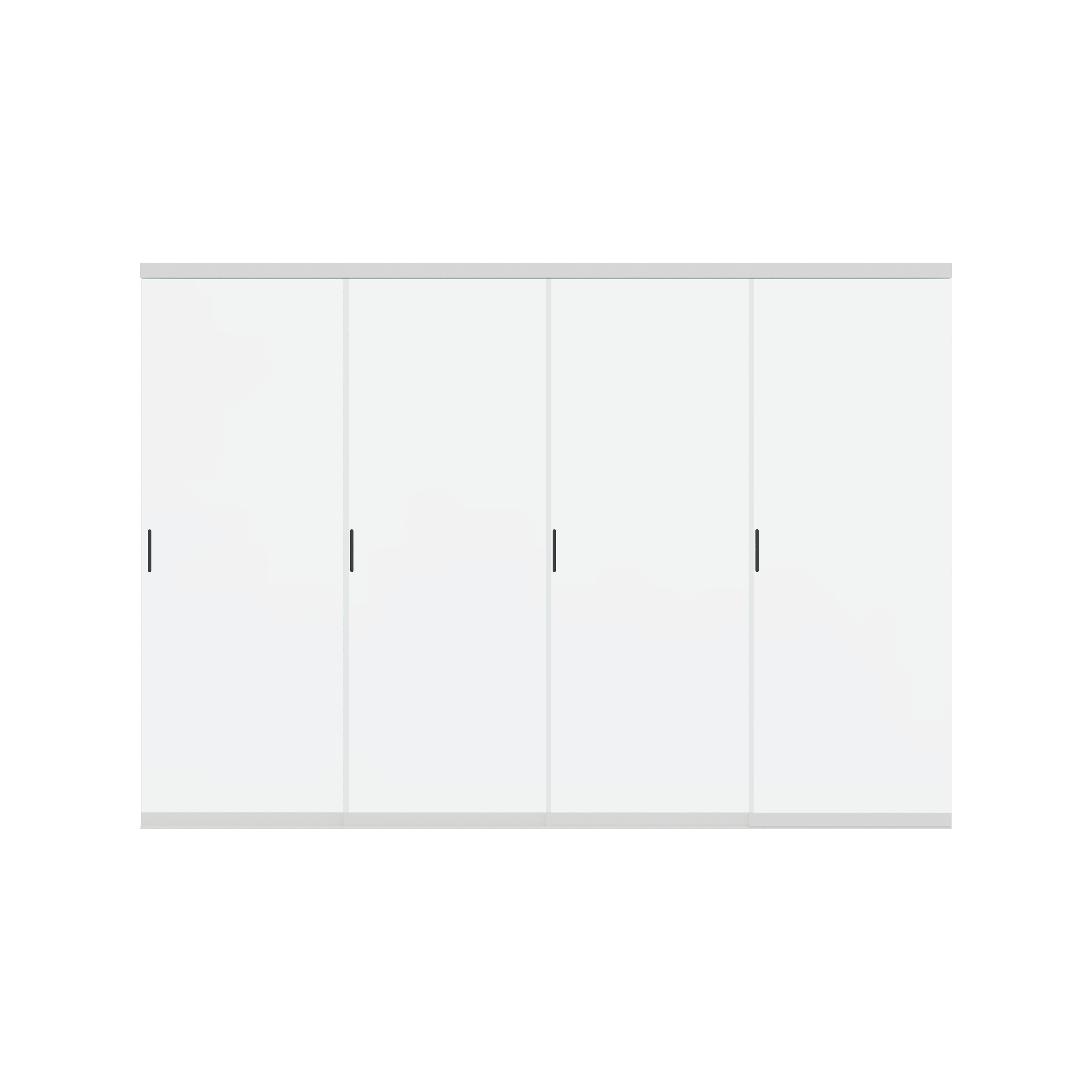 Orion glaswand - Verschuifbaar - 360x236 cm - Voor 3,6 meter zijkant - Wit