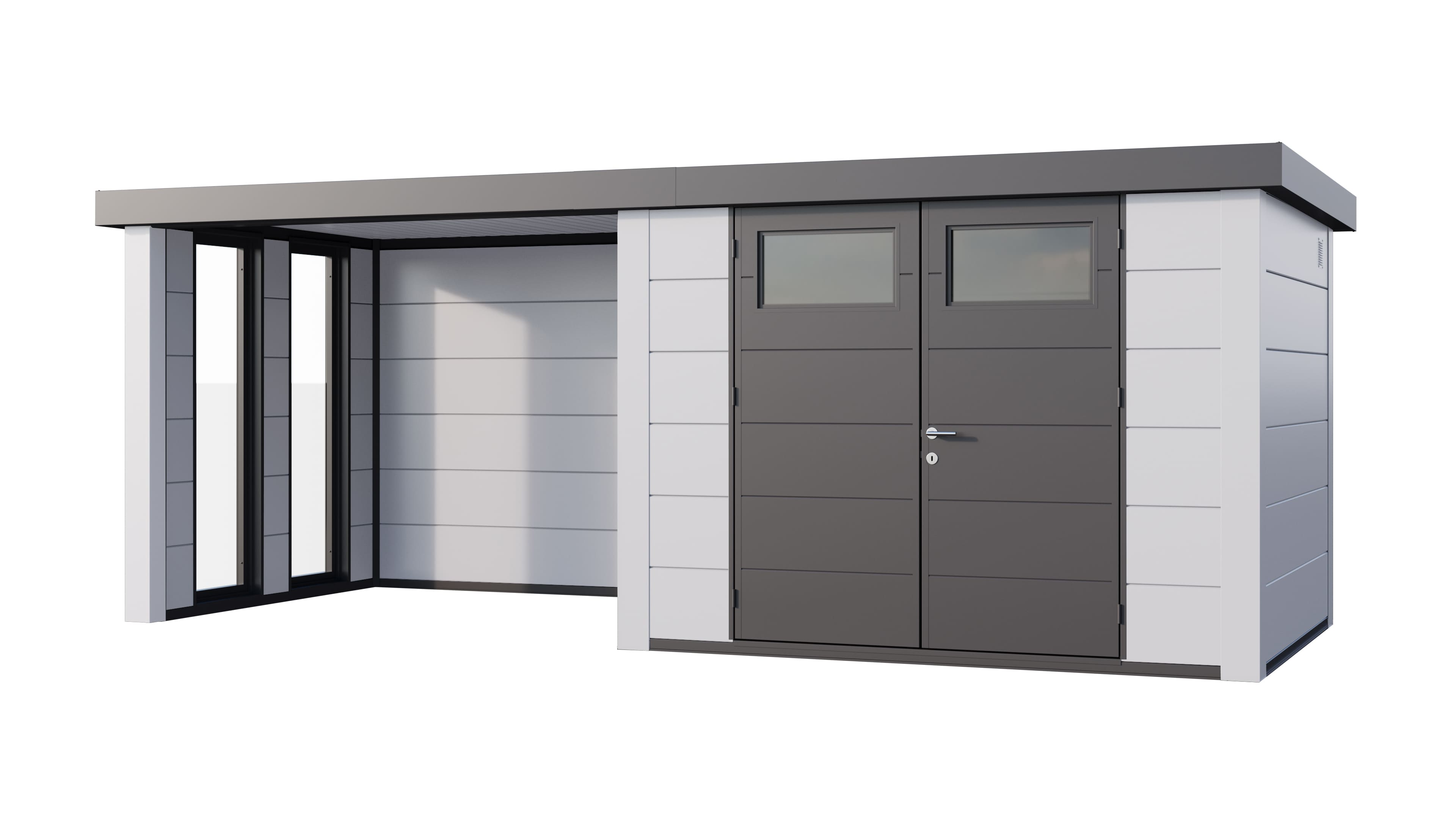 Telluria Classico 3024 tuinhuis inclusief dichte lounge - 582 x 238 cm - wit