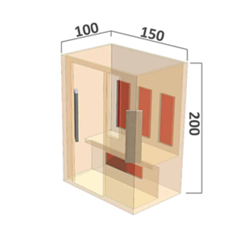 Novum Health Company 4 - Driepersoons infrarood sauna - met Full Spectrum stralers