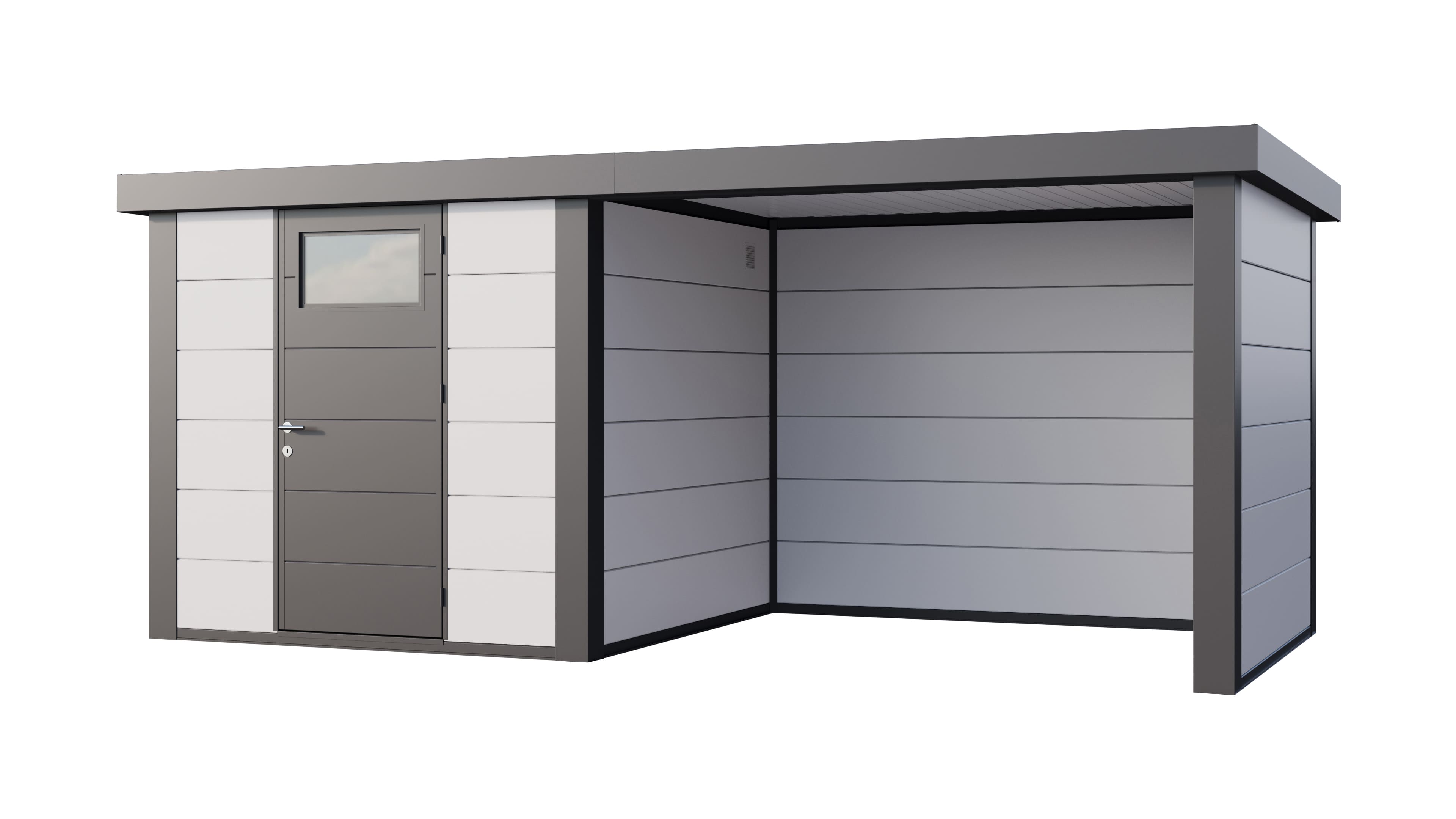 Telluria Classico 2424 tuinhuis inclusief dichte lounge - 522 x 238 cm - wit/antraciet