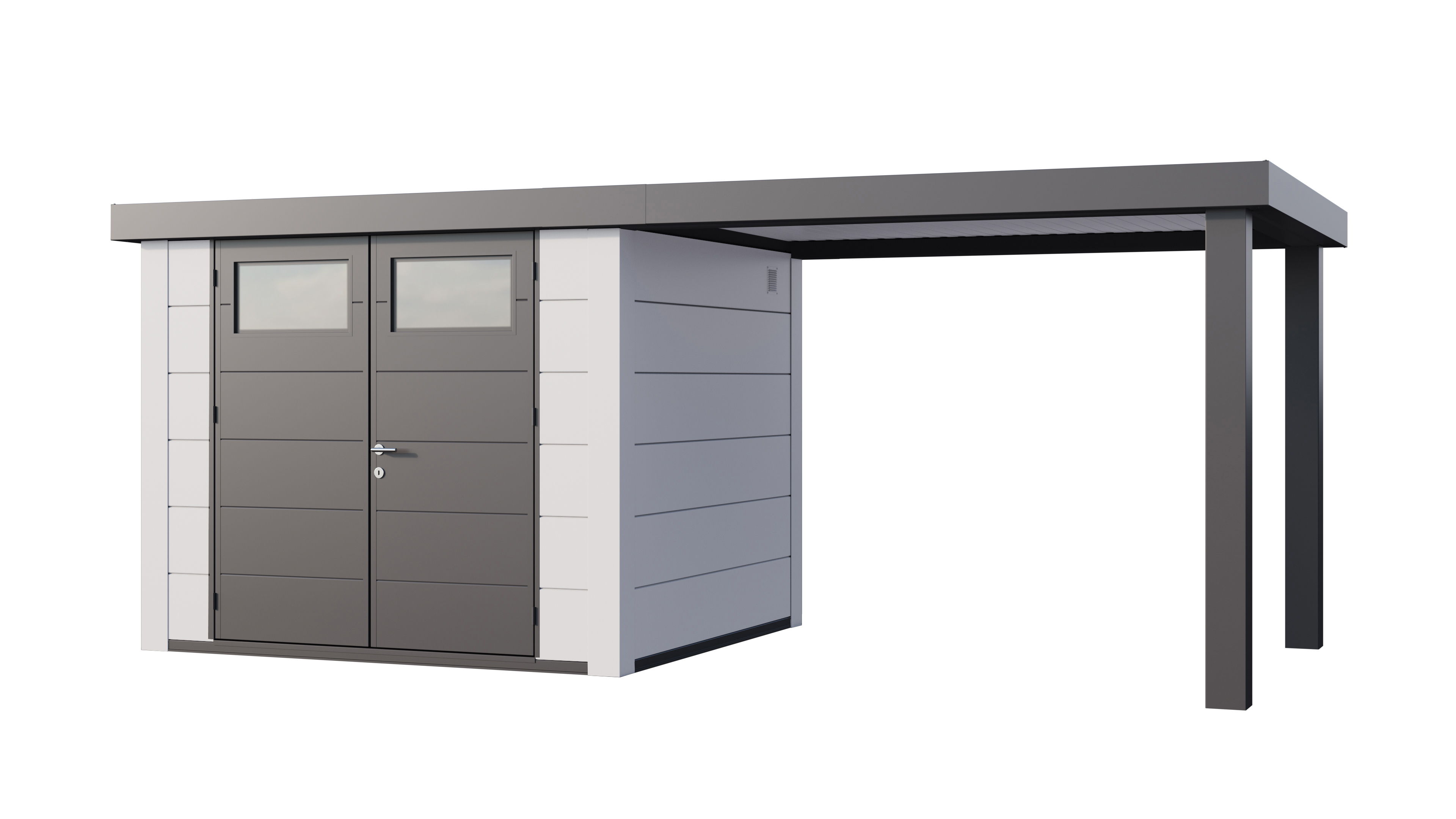 Telluria Classico 2724 tuinhuis inclusief open lounge - 552 x 238 cm - wit