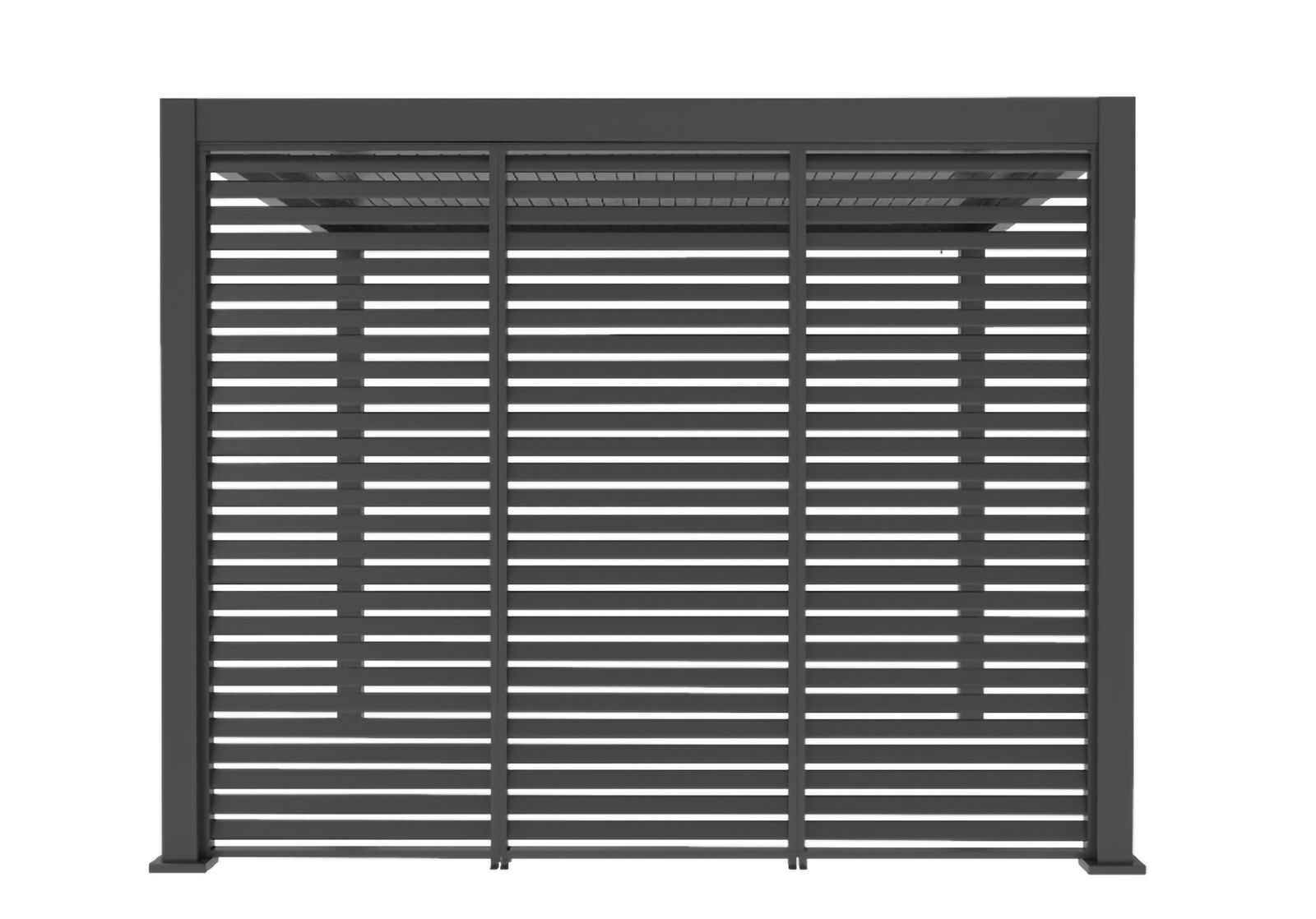 Mirador Louvre shutter paneel - 93x238,25cm - antraciet - Voor 3m kant Mirador Louvre shutter paneel - 93x238,25cm - antraciet - Voor 3m kant