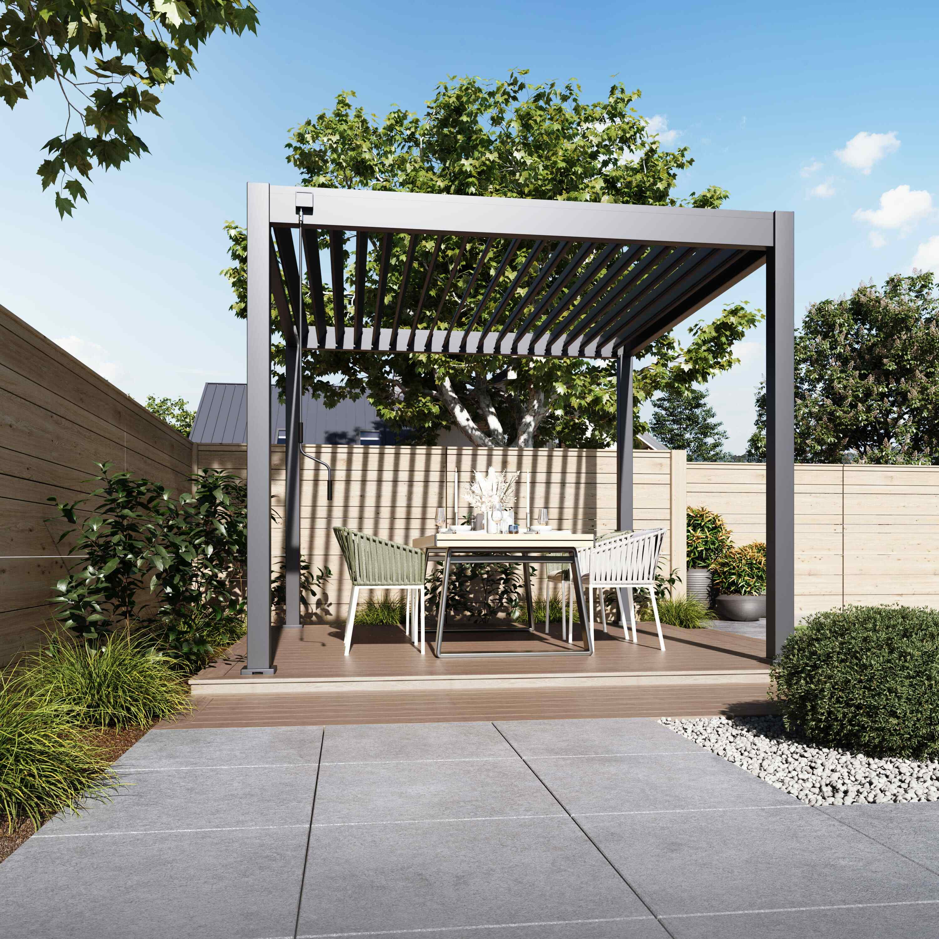 Orion Deluxe overkapping - 300x300 cm - Antraciet