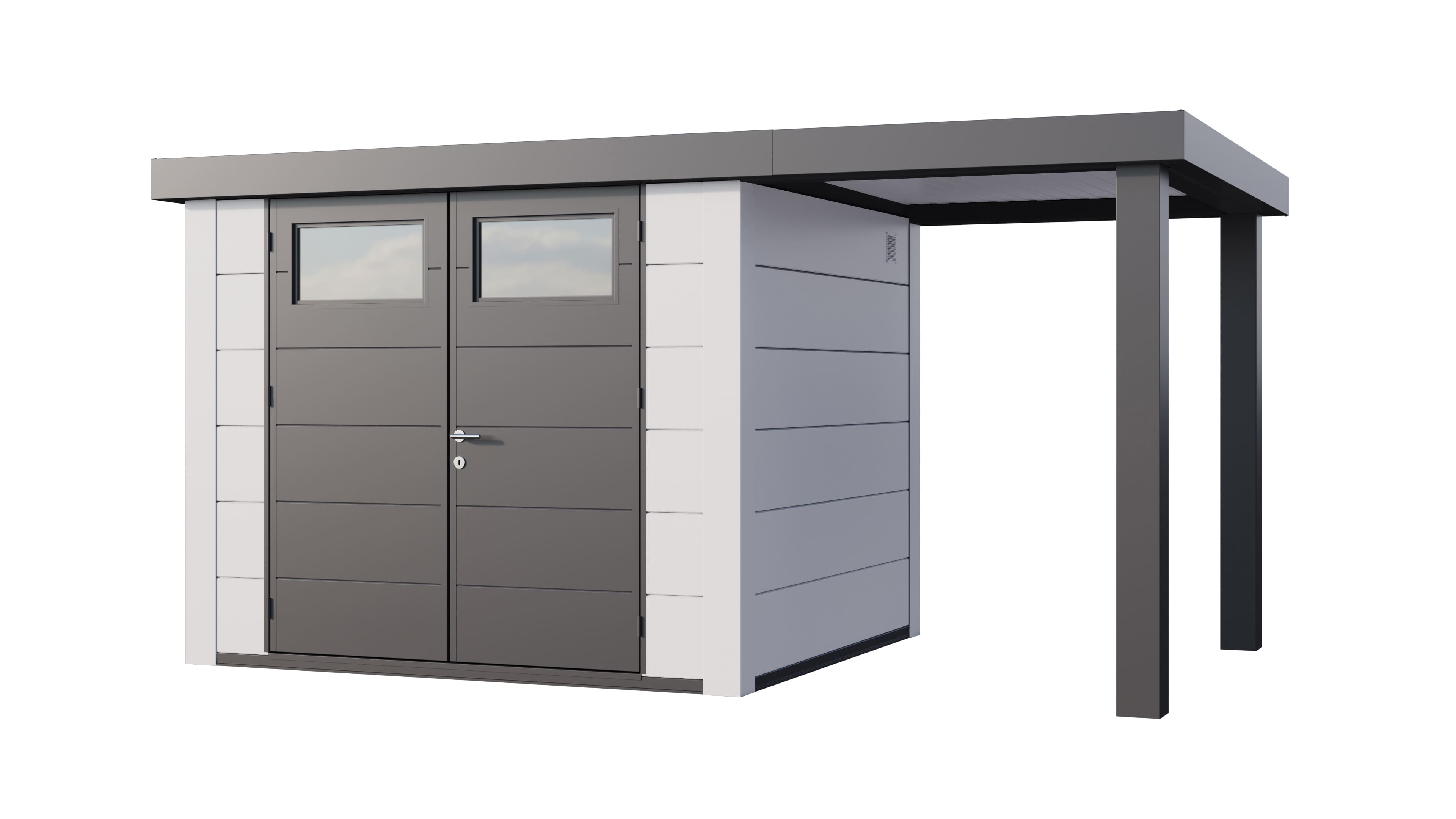 Telluria Classico 2724 tuinhuis inclusief open lounge - 436 x 238 cm - wit