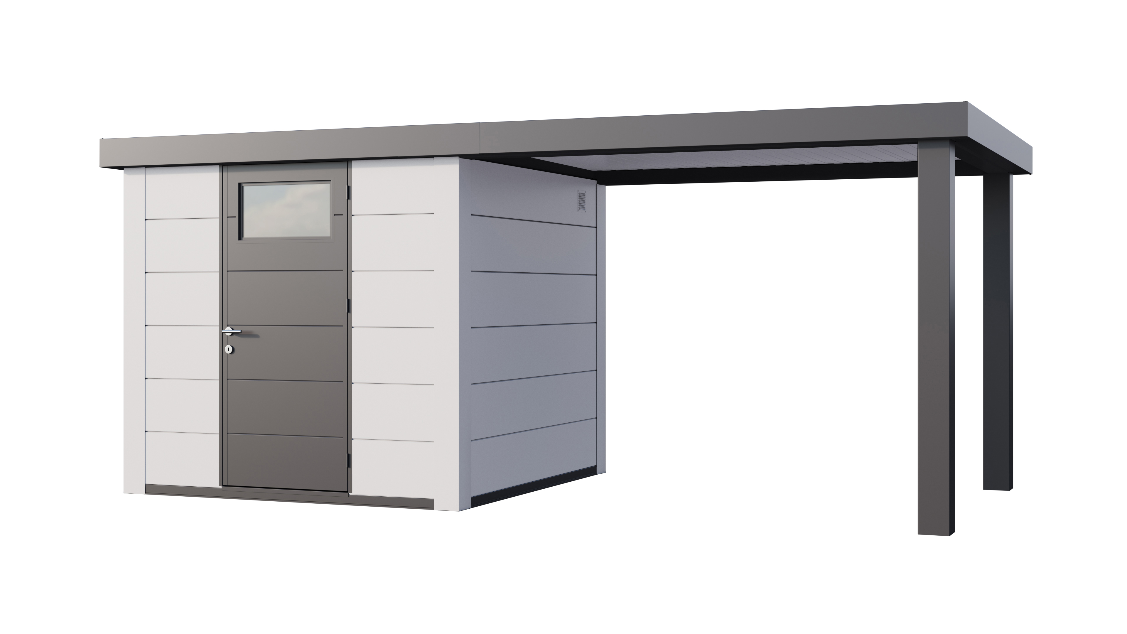 Telluria Classico 2424 tuinhuis inclusief open lounge - 522 x 238 cm - wit Telluria Classico 2424 tuinhuis inclusief open lounge - 522 x 238 cm - wit