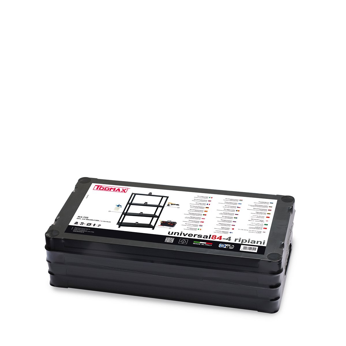 Toomax universal opbergrek - 4 planken - 80x40x138 cm 