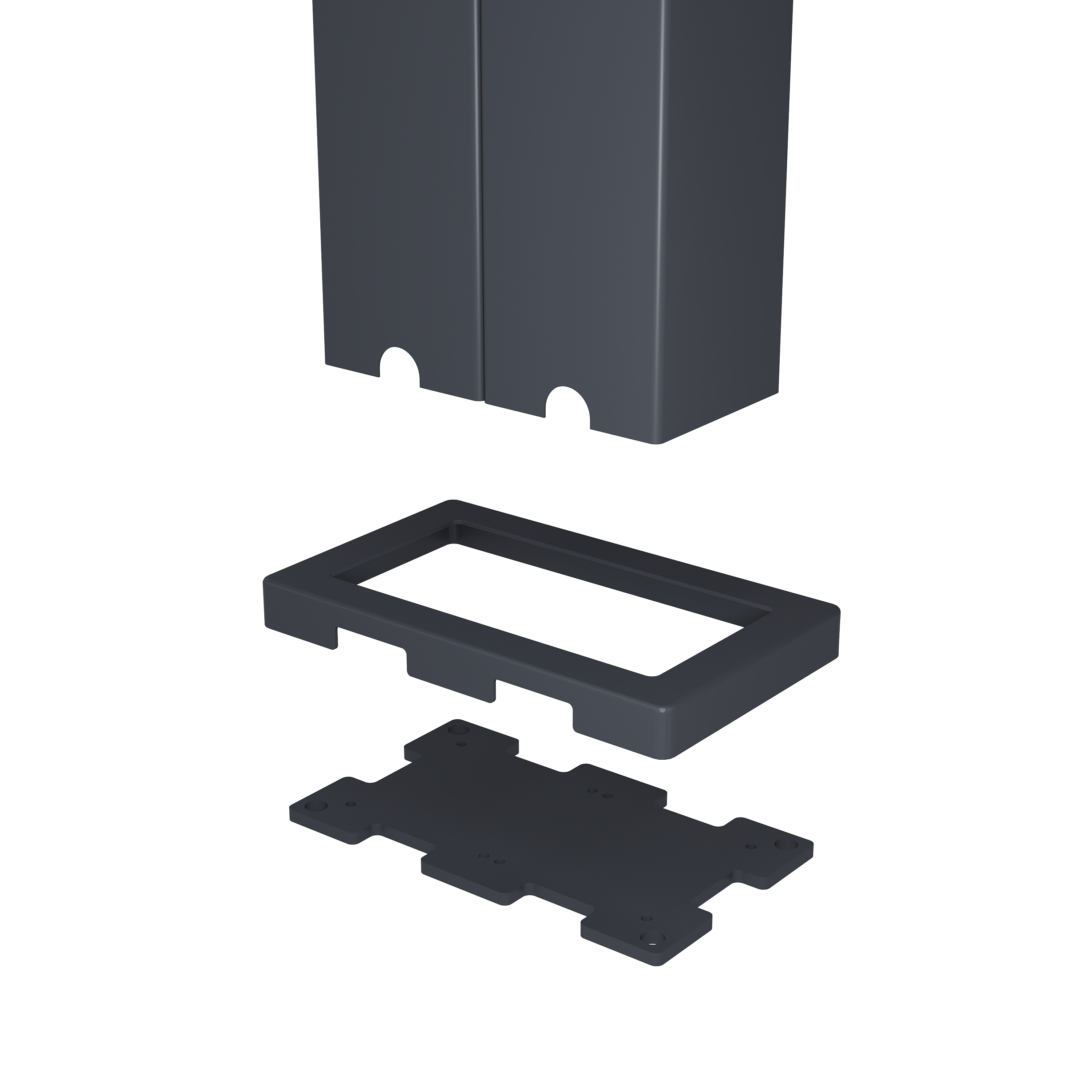 Orion verbindingsset - 300 cm -  Voor 3 meter zijkant - Kiezelgrijs