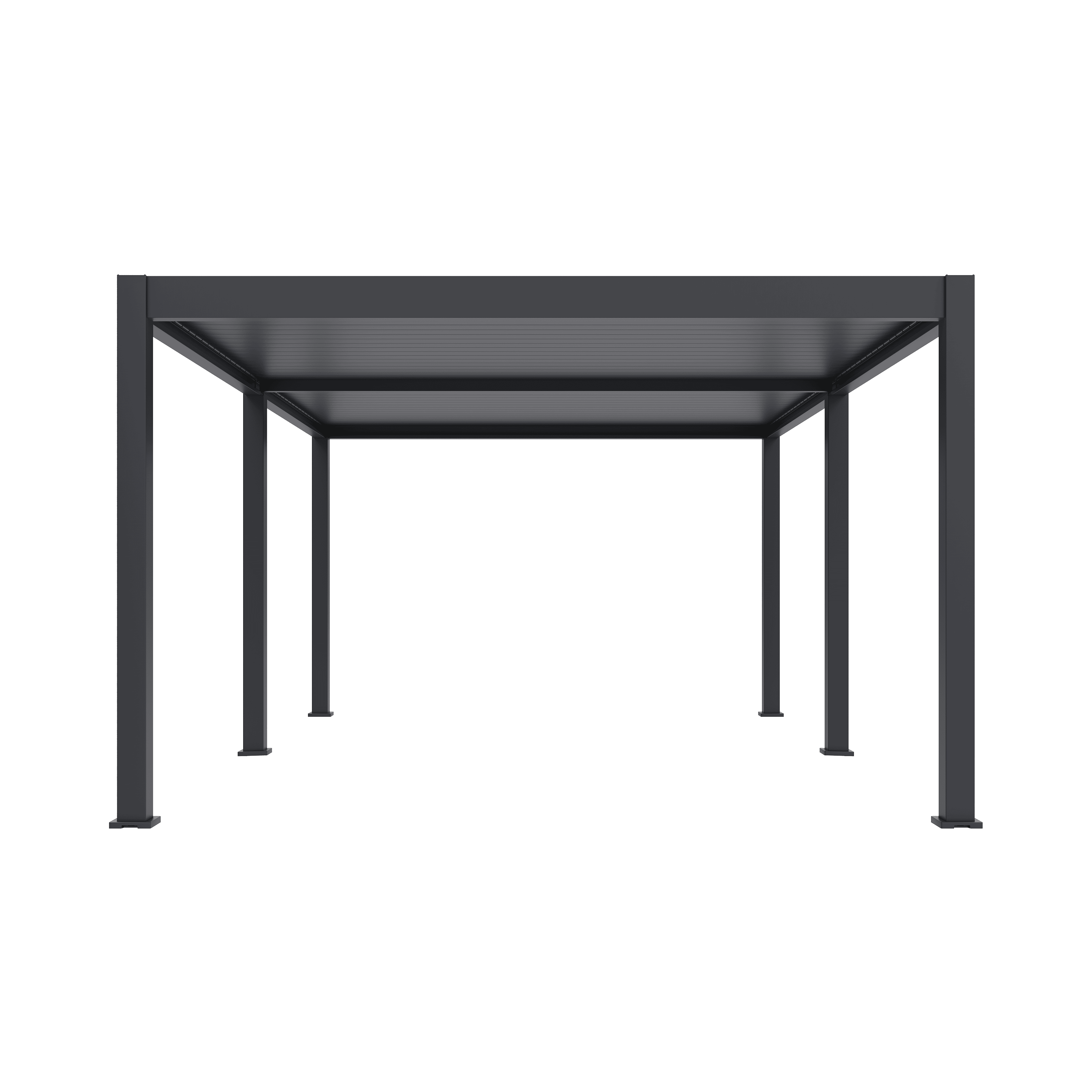 Orion Premium overkapping - E-LED - 400x600 cm - Antraciet - met elektrisch lamellendak en LED 