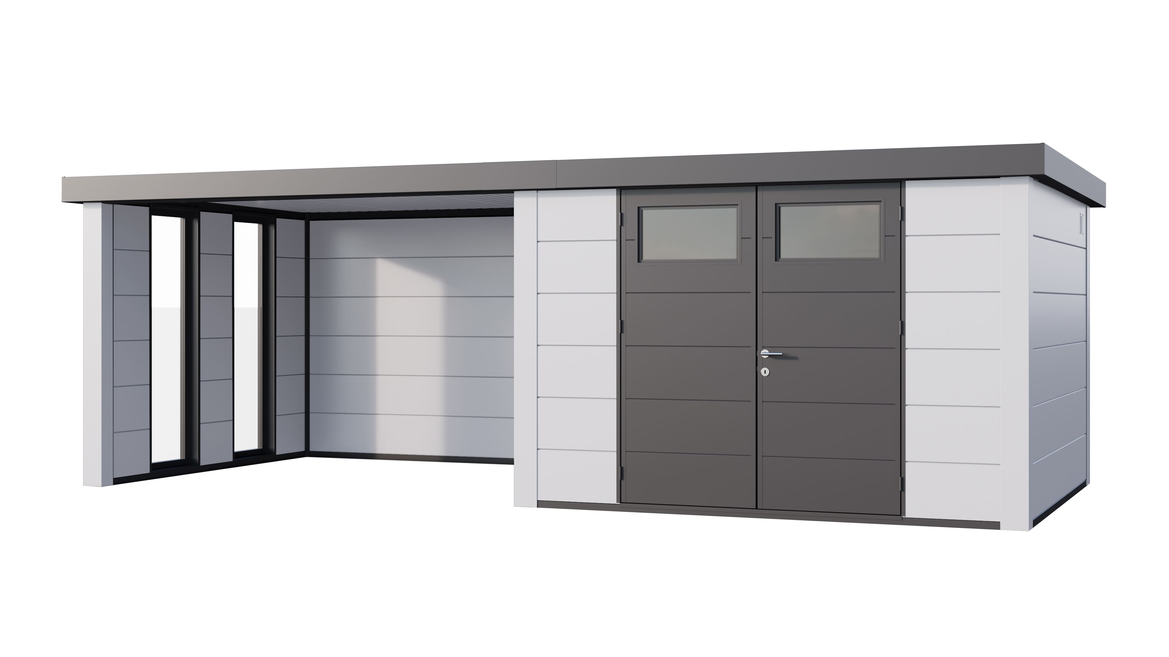 Telluria Classico 3330 tuinhuis inclusief dichte lounge - 672 x 298 cm - wit