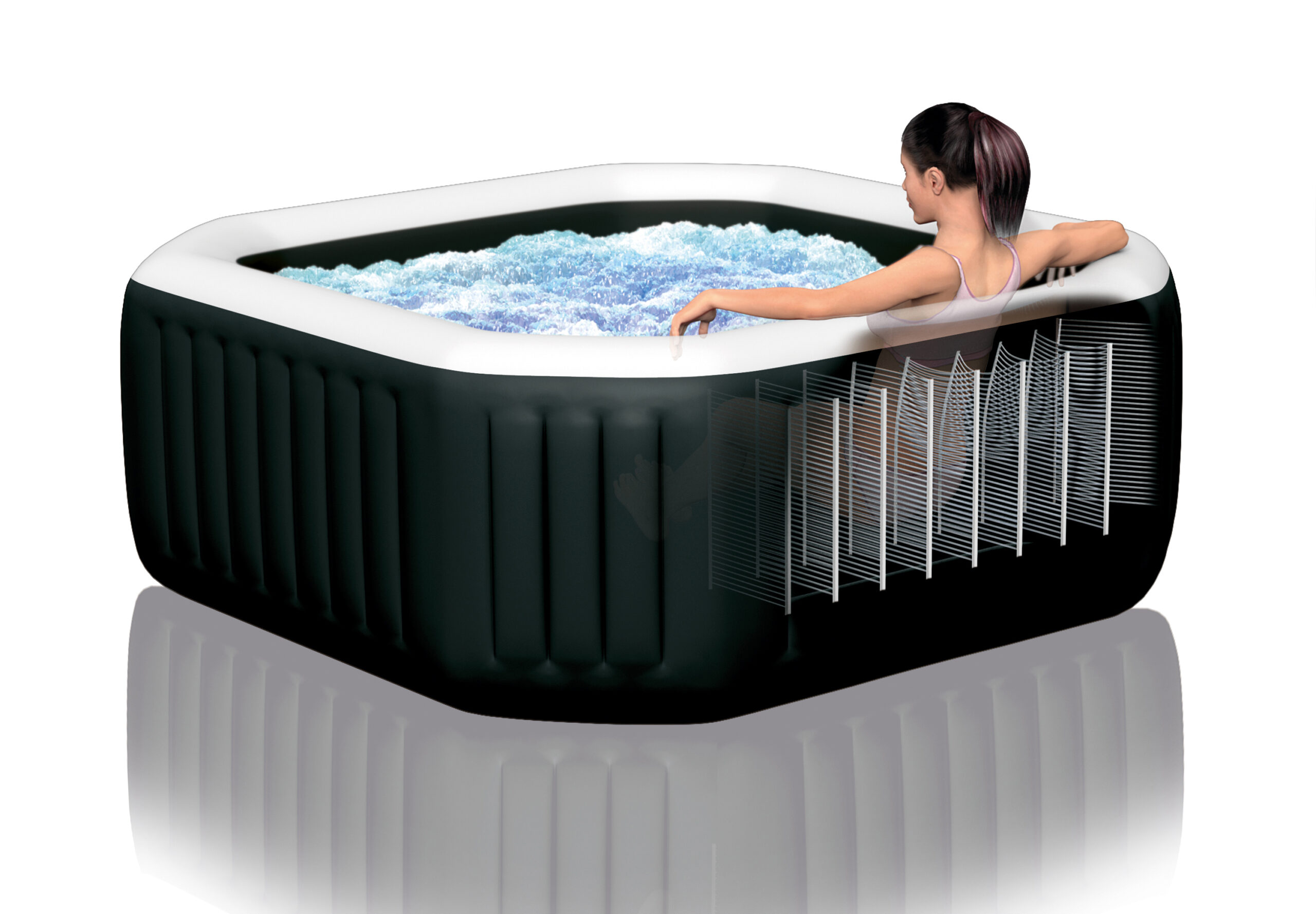 Intex PureSpa Bubble & Jet Deluxe opblaasbare spa – 4 persoons