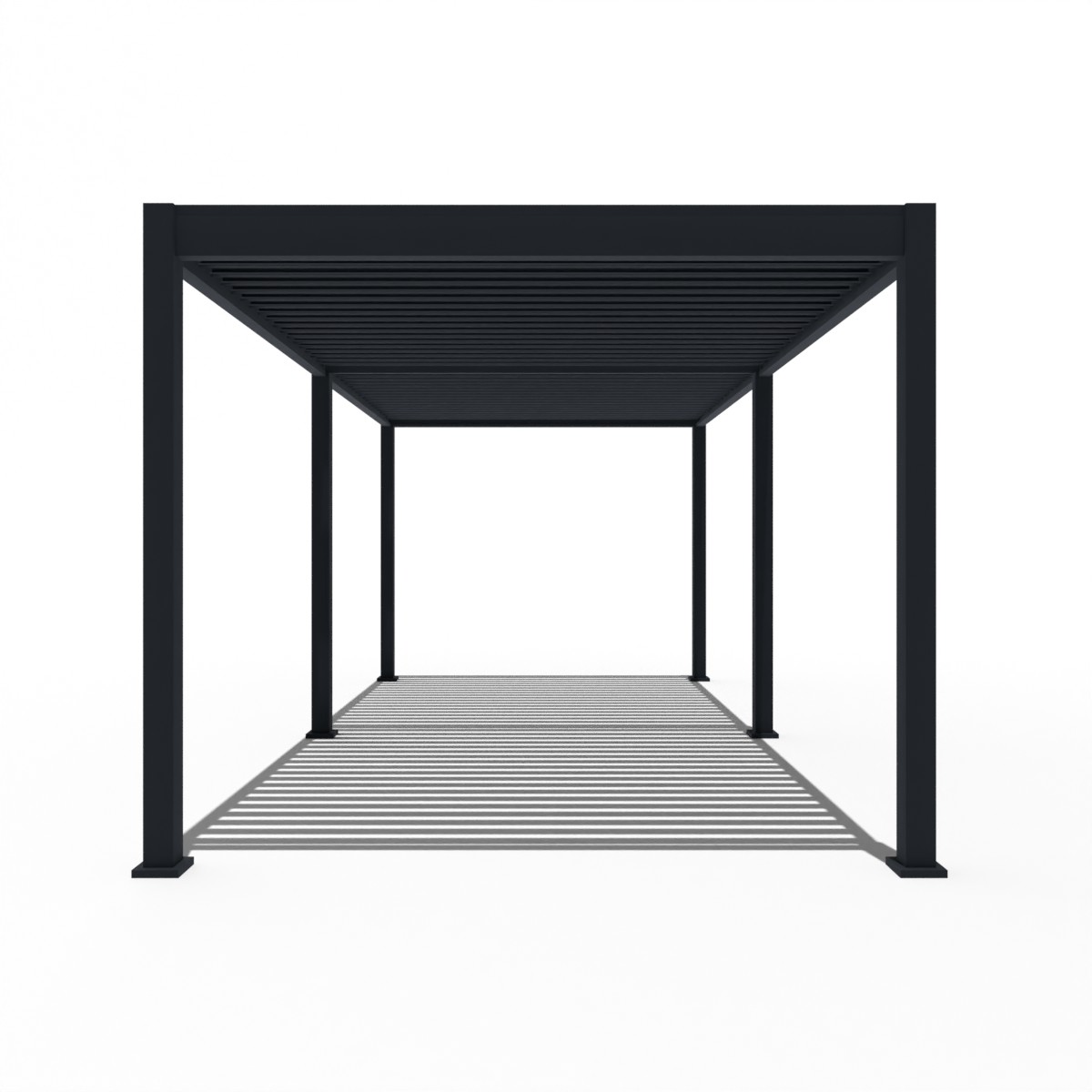 Orion Deluxe overkapping - E-LED - 300x600 cm - Antraciet - met elektrisch lamellendak en LED 