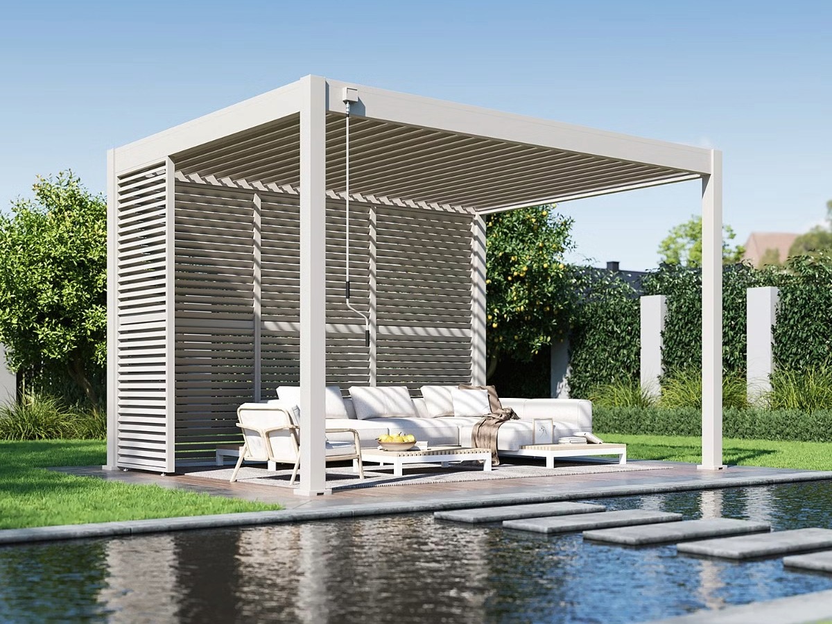 Orion shutterpaneel - Kantelbaar - Horizontaal - 93 cm - Voor 3 meter zijkant - Kiezelgrijs