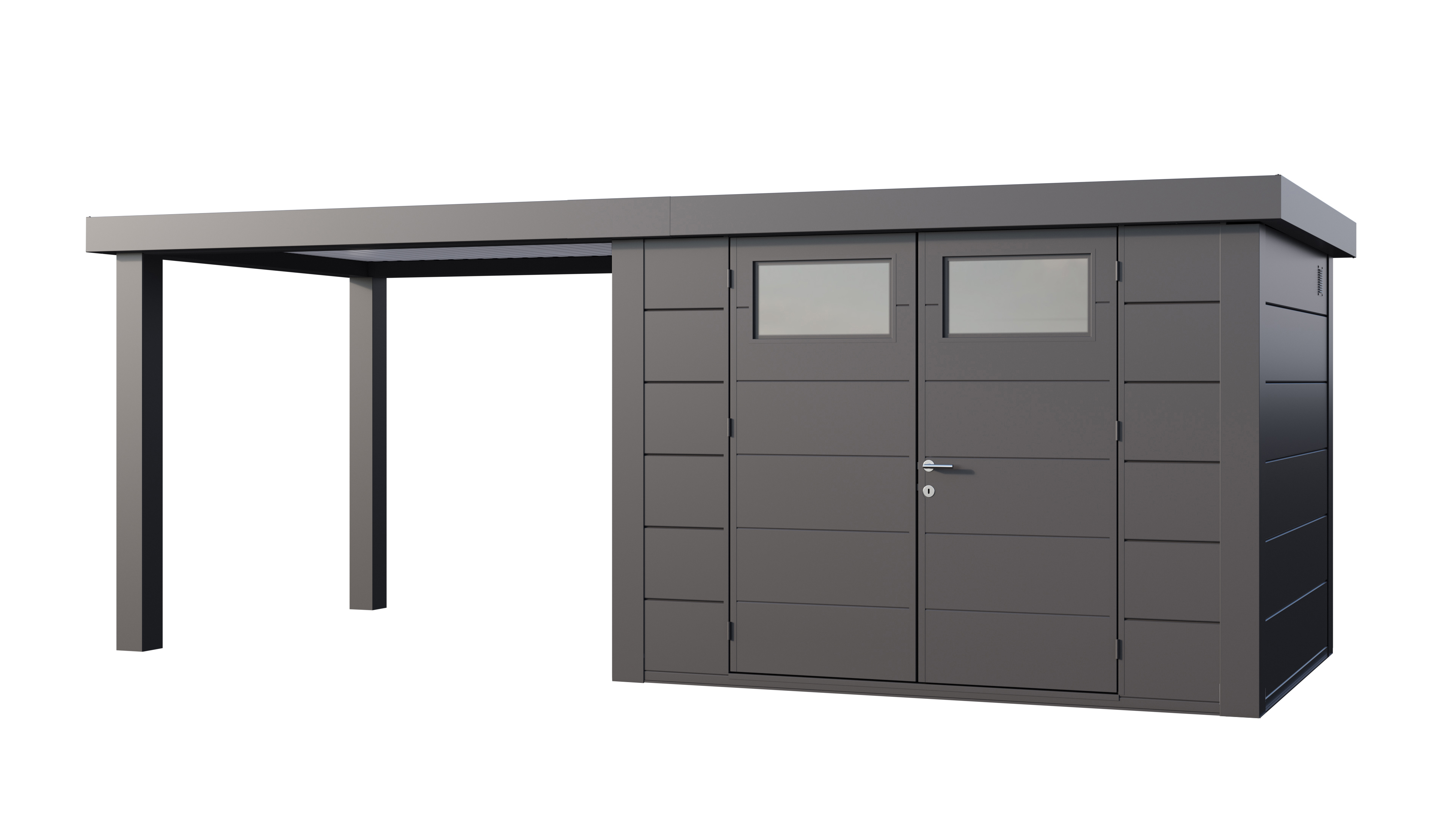 Telluria Classico 3024 tuinhuis inclusief open lounge - 582 x 238 cm - antraciet