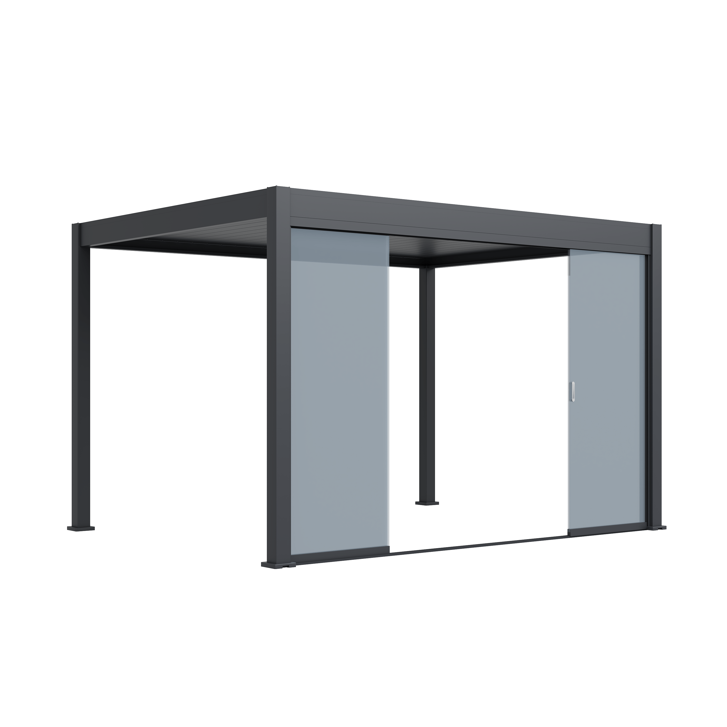 Orion glaswand - Verschuifbaar - 360x236 cm - Voor 3,6 meter zijkant - Wit