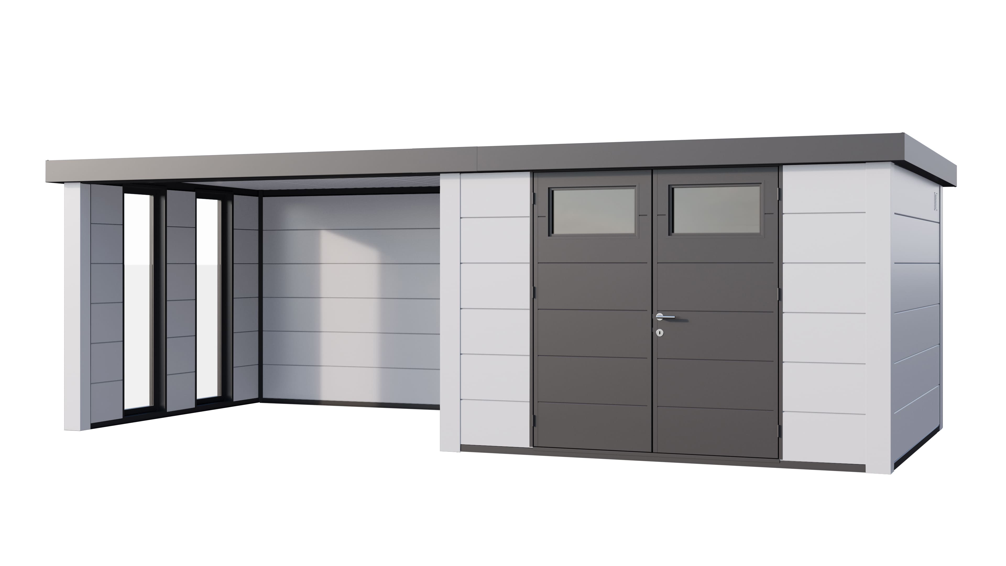 Telluria Classico 3030 tuinhuis inclusief dichte lounge - 642 x 298 cm - wit