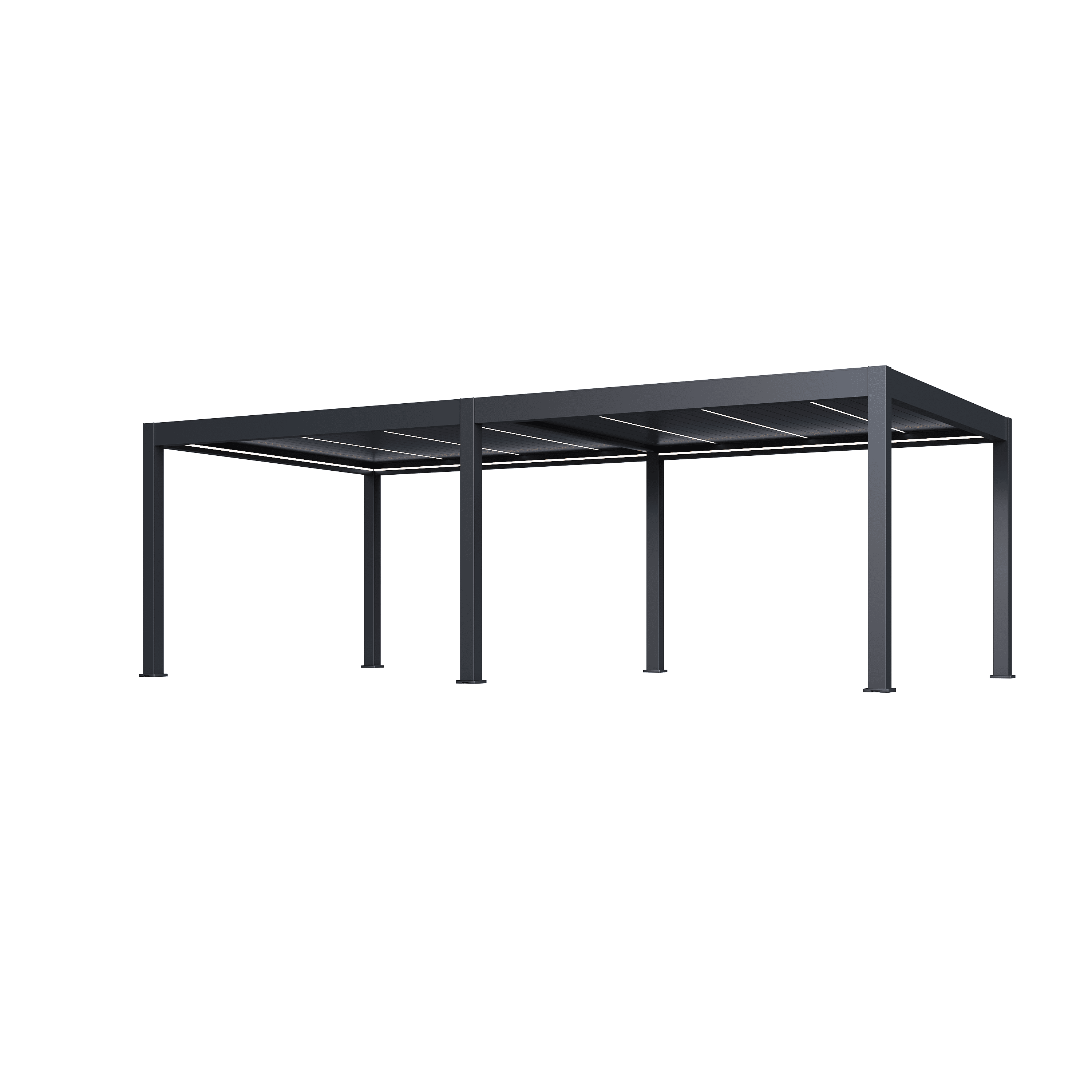 Orion Prestige overkapping - E-LED - 400x800 cm - Antraciet - Met elektrisch lamellendak en LED