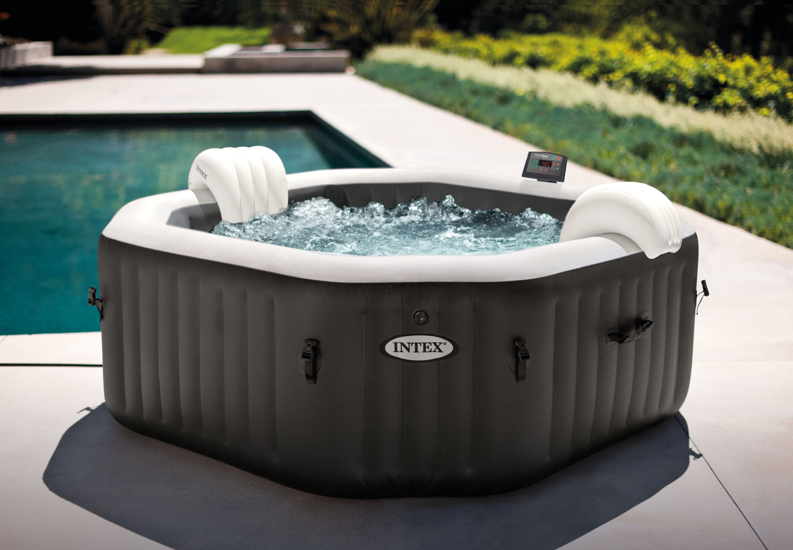 Intex PureSpa Bubble & Jet Deluxe opblaasbare spa – 4 persoons
