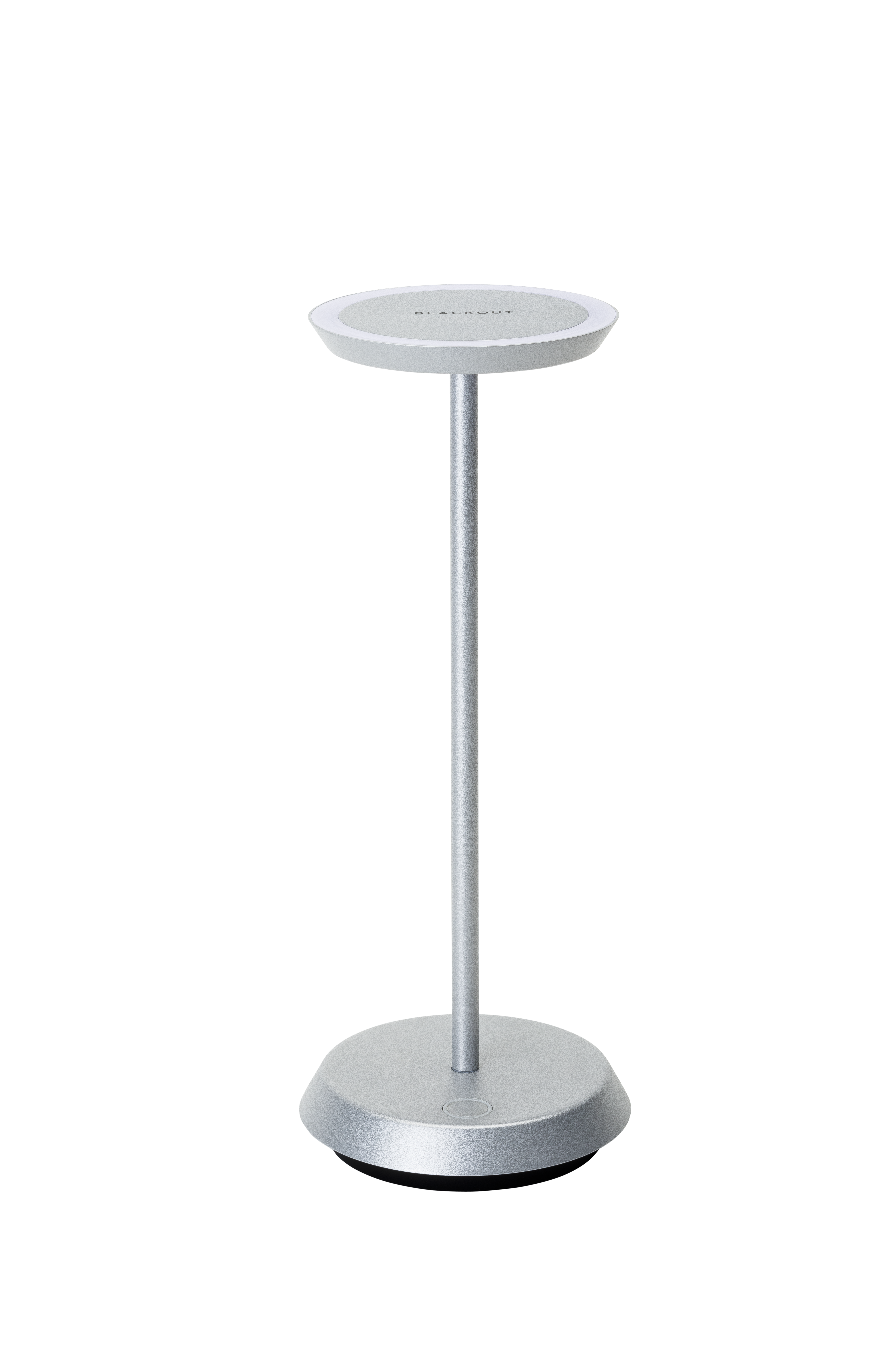 Blackout FLAAT oplaadbare tafellamp - Aluminium kleur - Geschikt voor buiten - Design lamp - Draadloos en dimbaar - 5000 mAh - Zeer geschikt voor op tafel