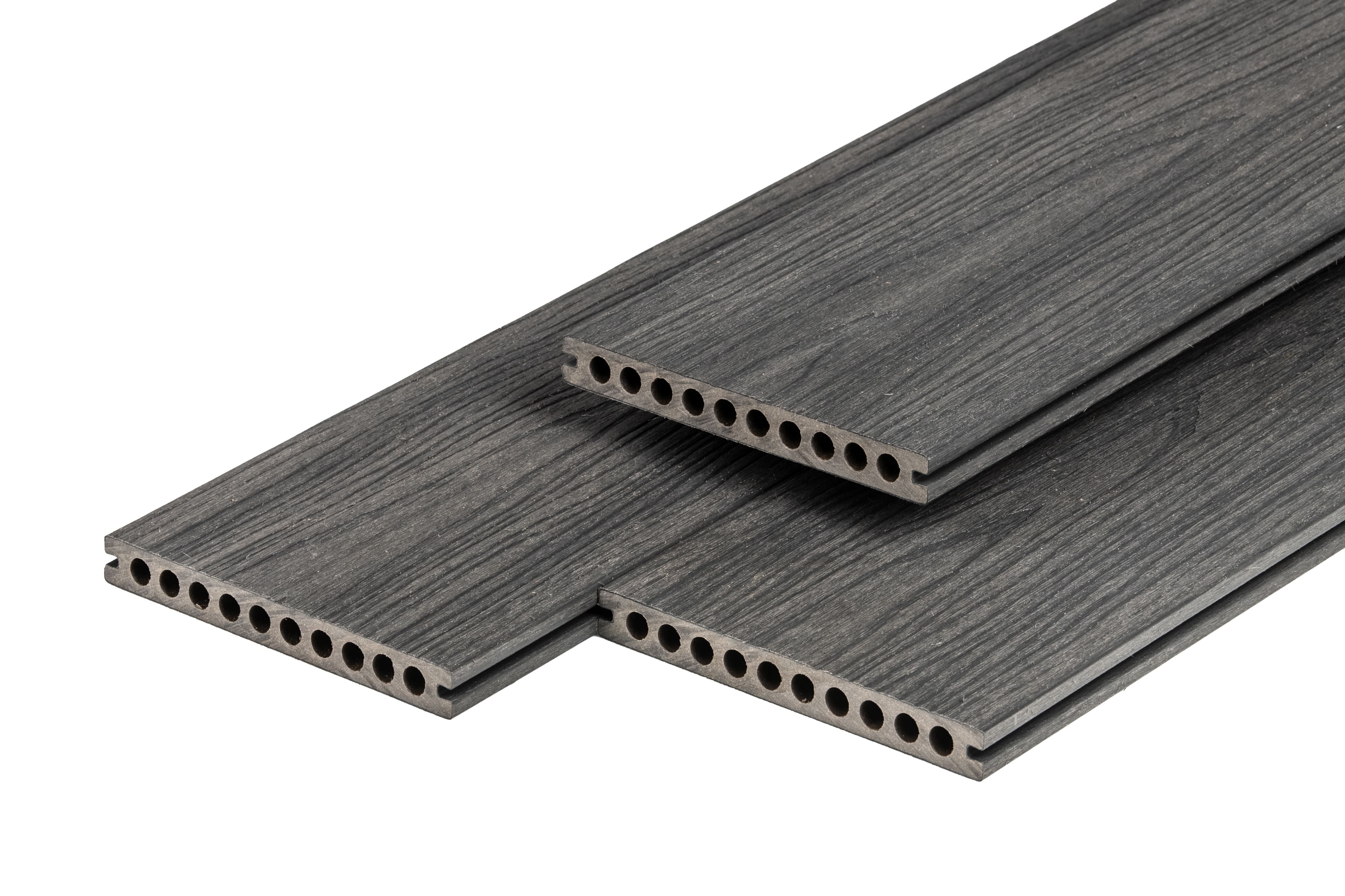 PuraShield vlonderplank composiet - 300 cm - Semi-massief - Voor clips - 21 cm breed - Antraciet