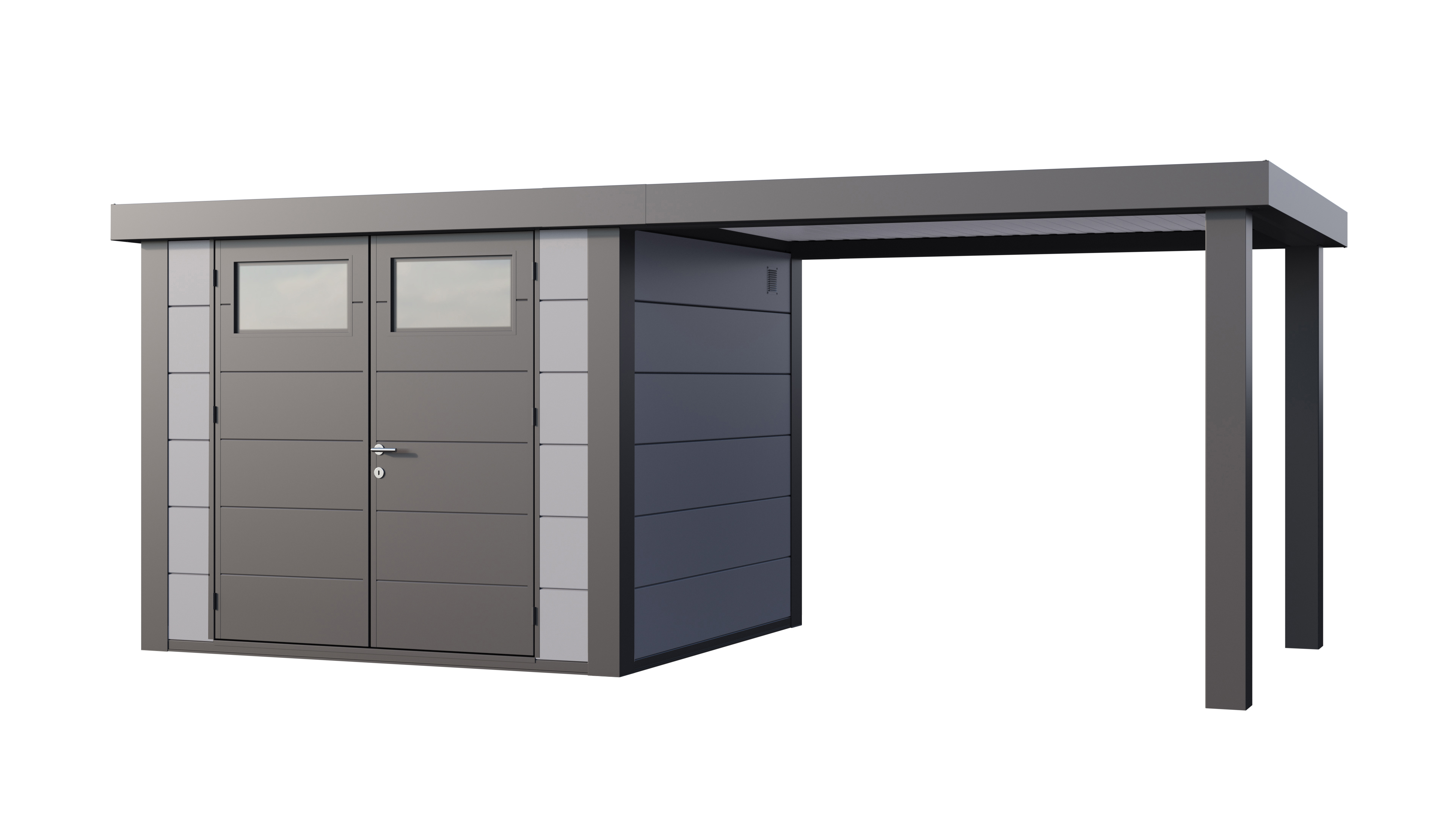 Telluria Classico 2724 tuinhuis inclusief open lounge - 552 x 238 cm - lichtgrijs/antraciet Telluria Classico 2724 tuinhuis inclusief open lounge - 552 x 238 cm - lichtgrijs/antraciet