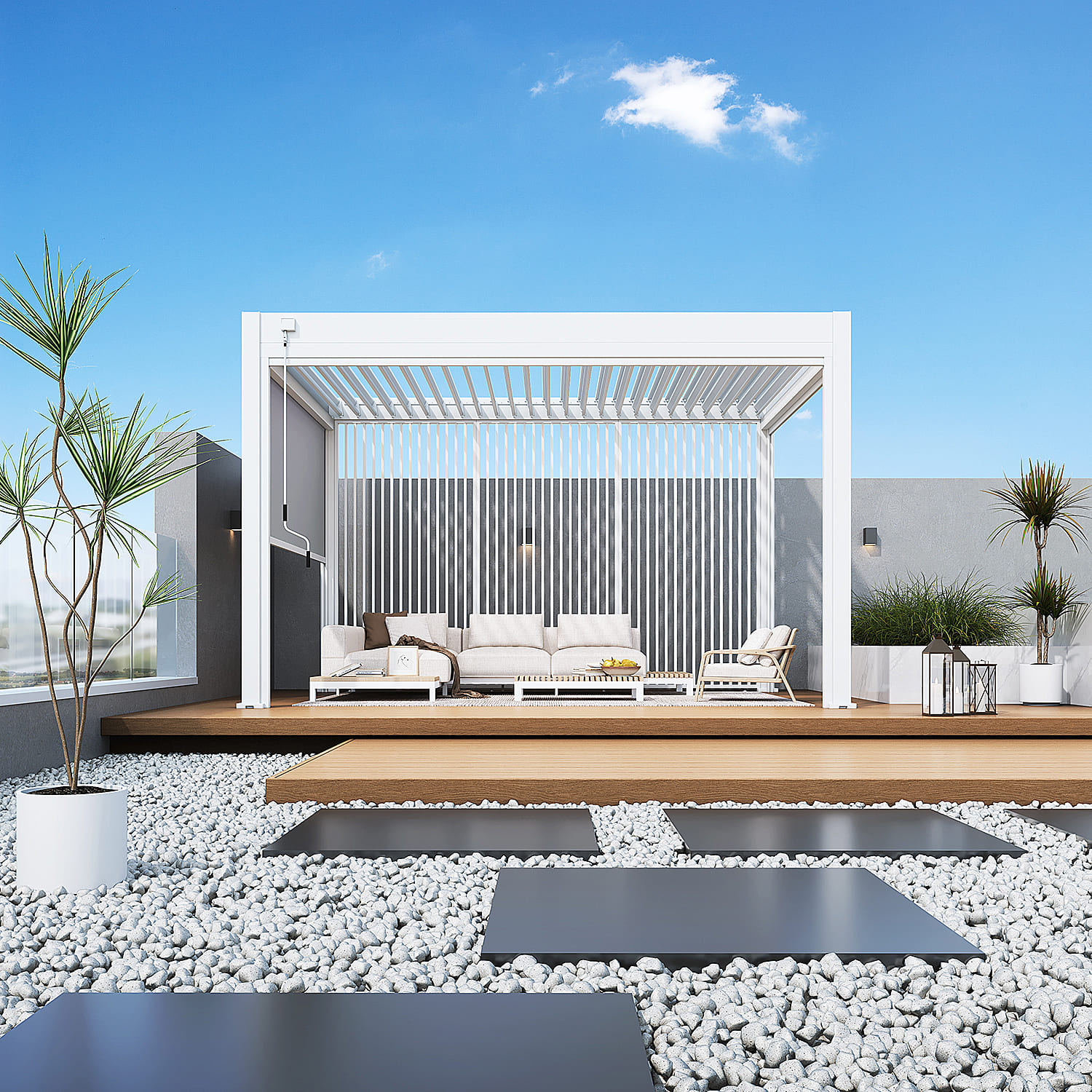 Orion Comfort overkapping - 300x400 cm - Wit