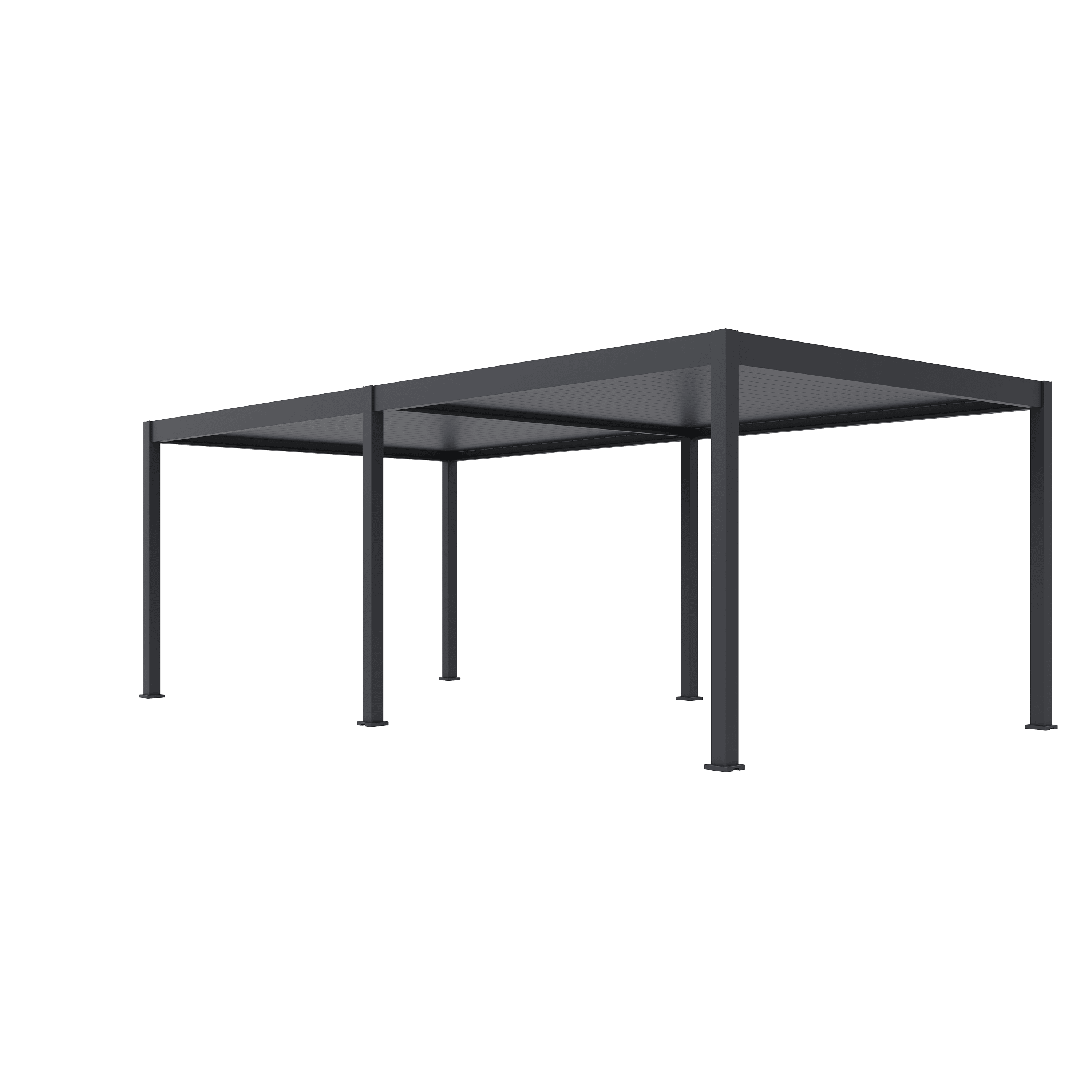 Orion Deluxe overkapping - E-LED - 360x720 cm - Antraciet - met elektrisch lamellendak en LED 