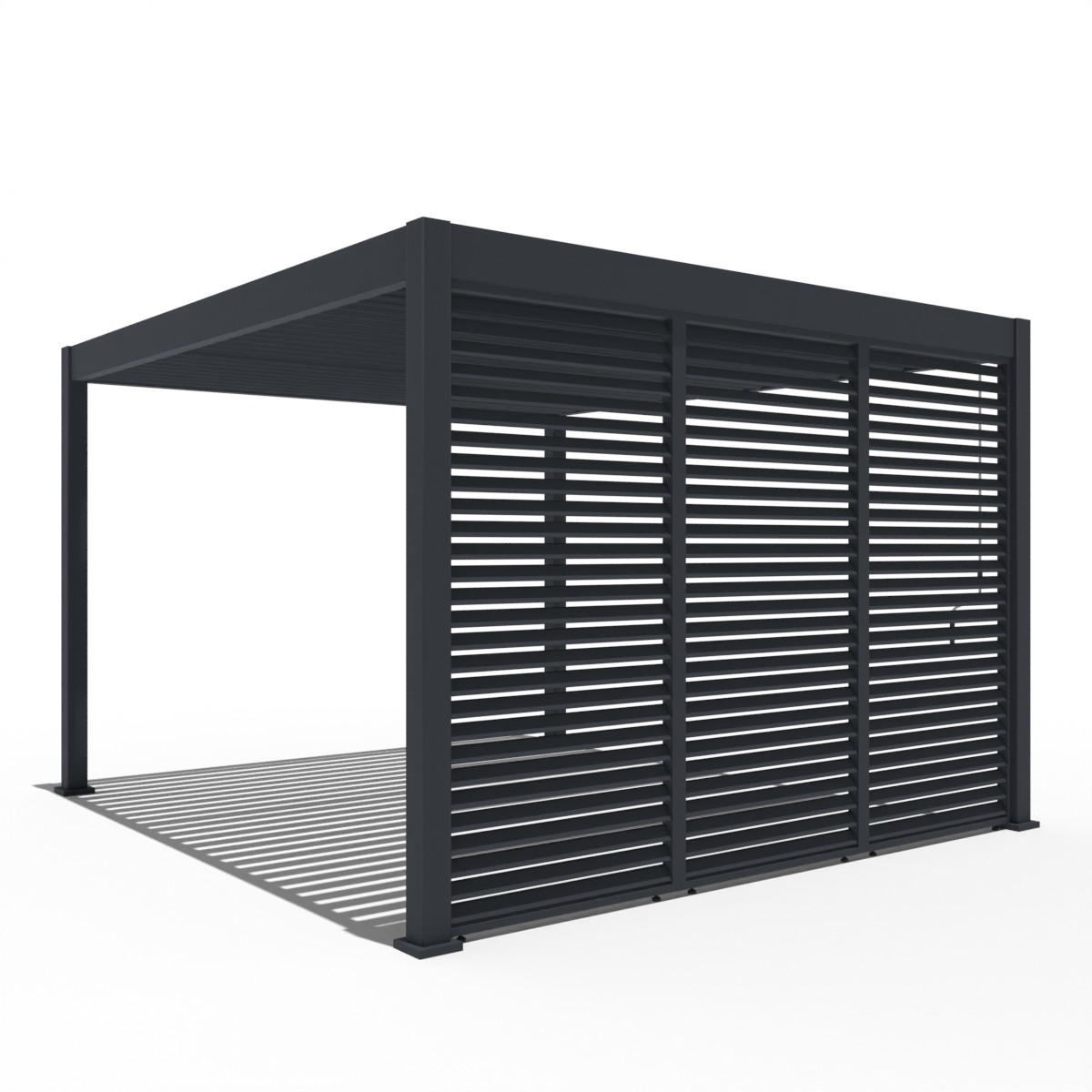 Orion shutterpaneel - Kantelbaar - Horizontaal - 123 cm - Voor 4 meter zijkant - Antraciet