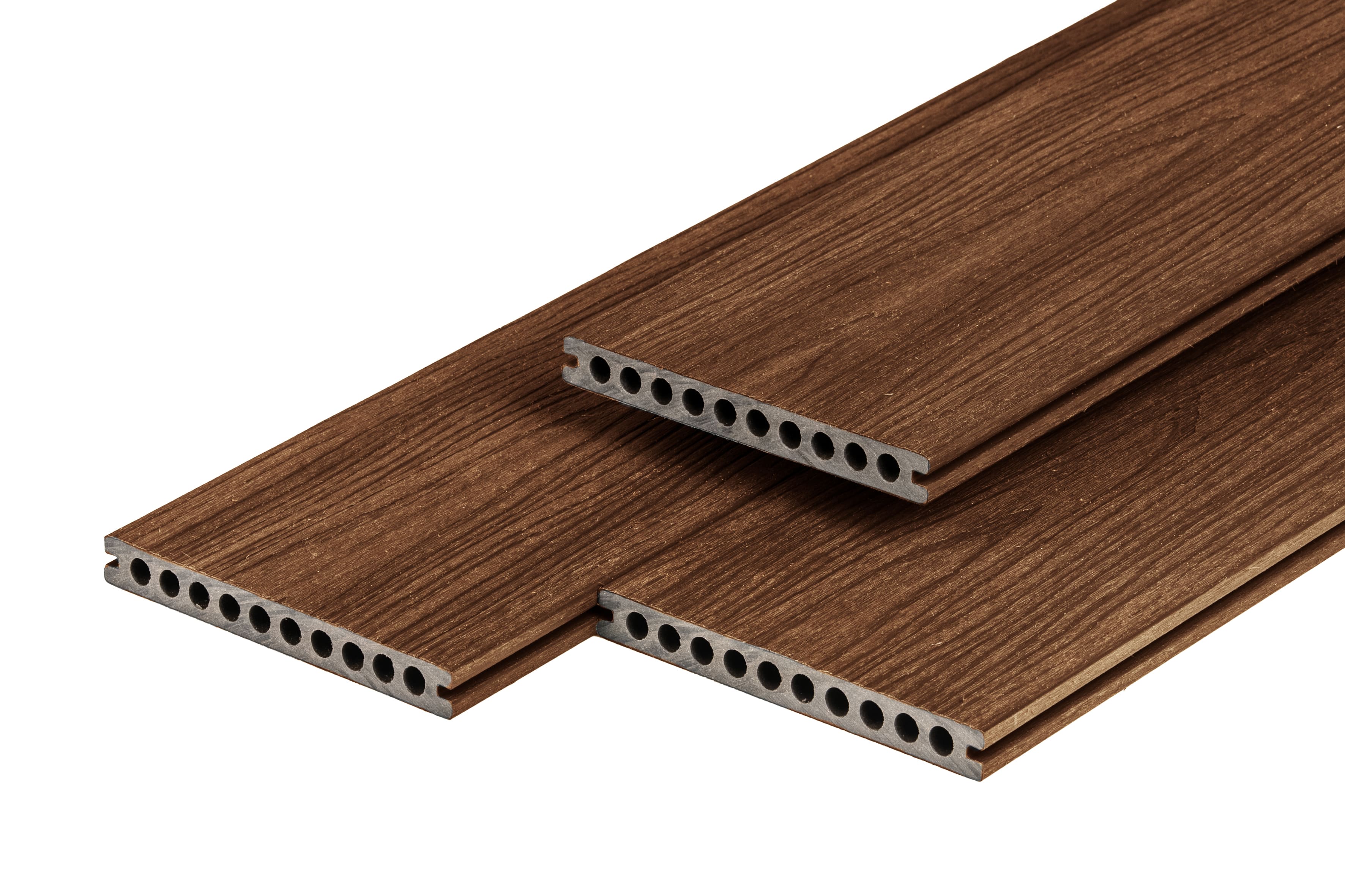 PuraShield vlonderplank composiet - 300 cm - Semi-massief - Voor clips - 21 cm breed - Donkerbruin