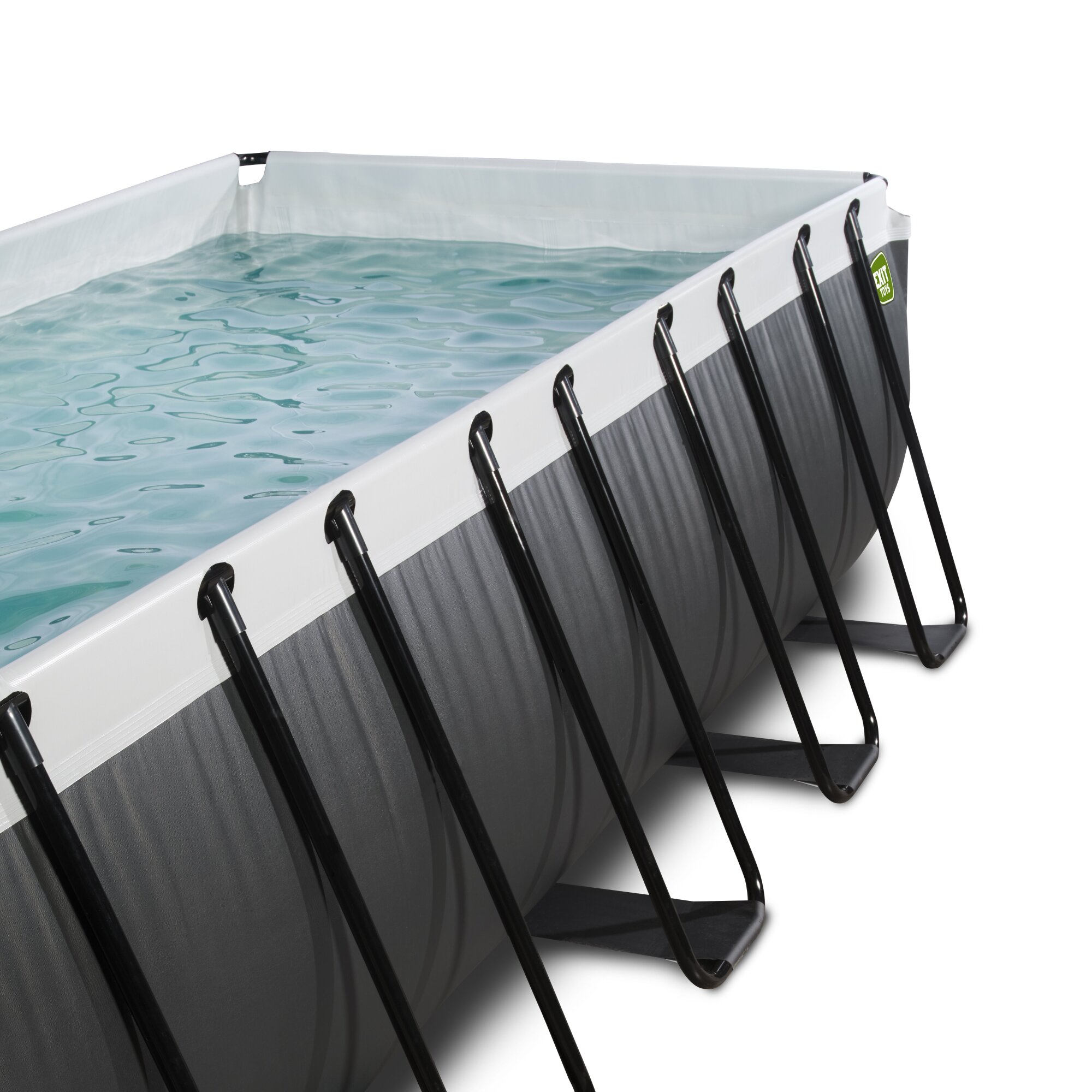 EXIT Black Leather zwembad 540 x 250 x 100 cm met zandfilterpomp en trap EXIT Black Leather zwembad 540 x 250 x 100 cm met zandfilterpomp en trap