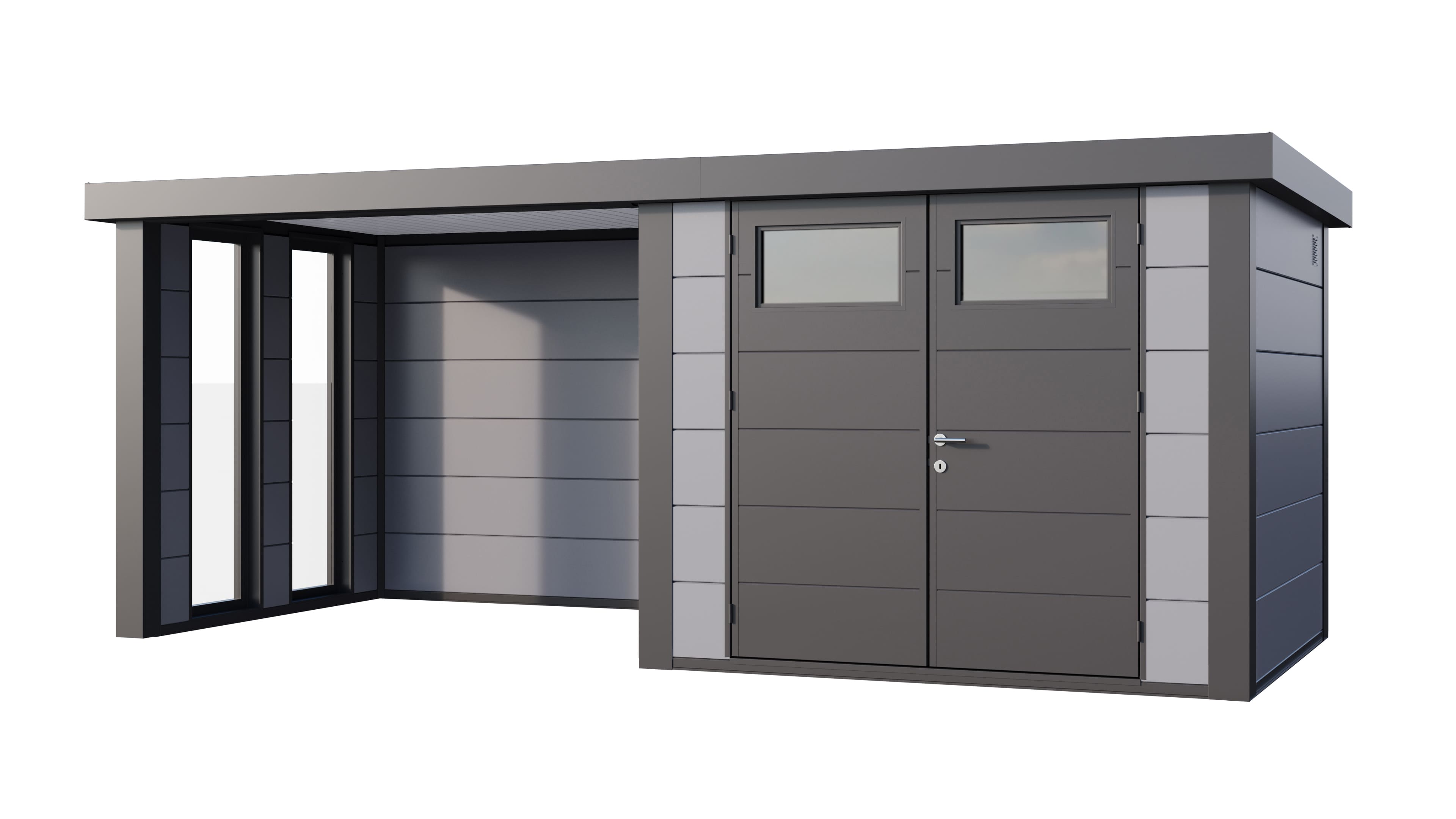 Telluria Classico 2724 tuinhuis inclusief dichte lounge - 552 x 238 cm - lichtgrijs/antraciet