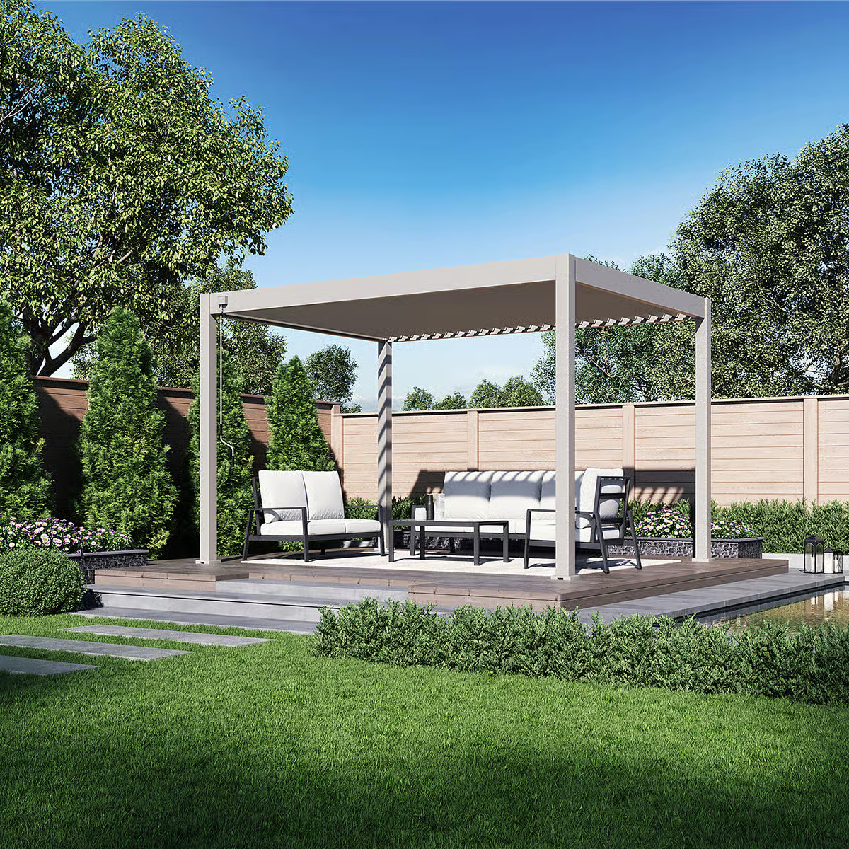 Orion Premium overkapping - 300x400 cm - Kiezelgrijs