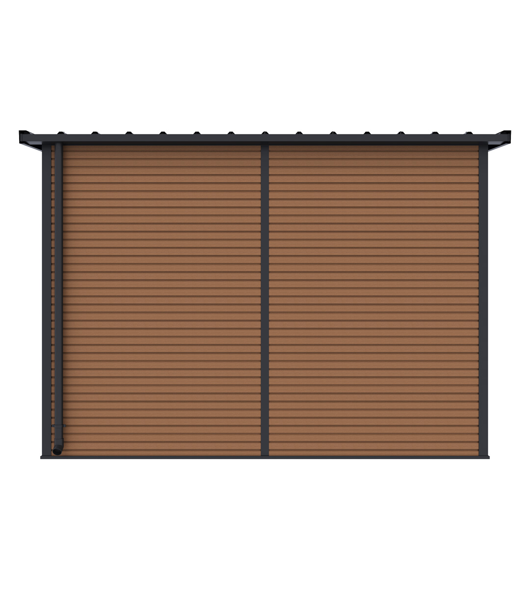 Orion tuinhuis - WPC & Aluminium - 278x218 cm - Antraciet / Wood