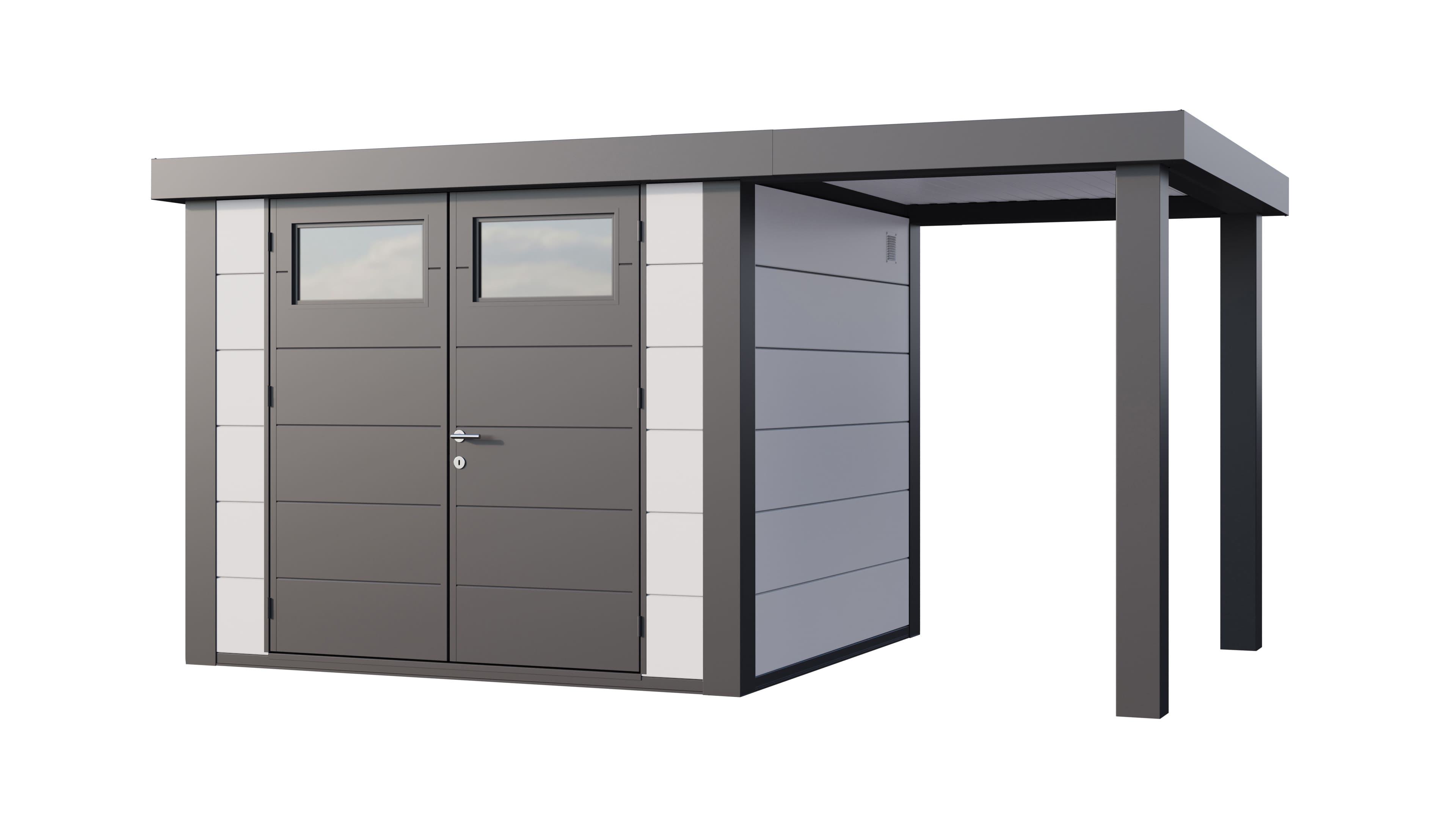 Telluria Classico 2724 tuinhuis inclusief open lounge - 436 x 238 cm - wit/antraciet Telluria Classico 2724 tuinhuis inclusief open lounge - 436 x 238 cm - wit/antraciet