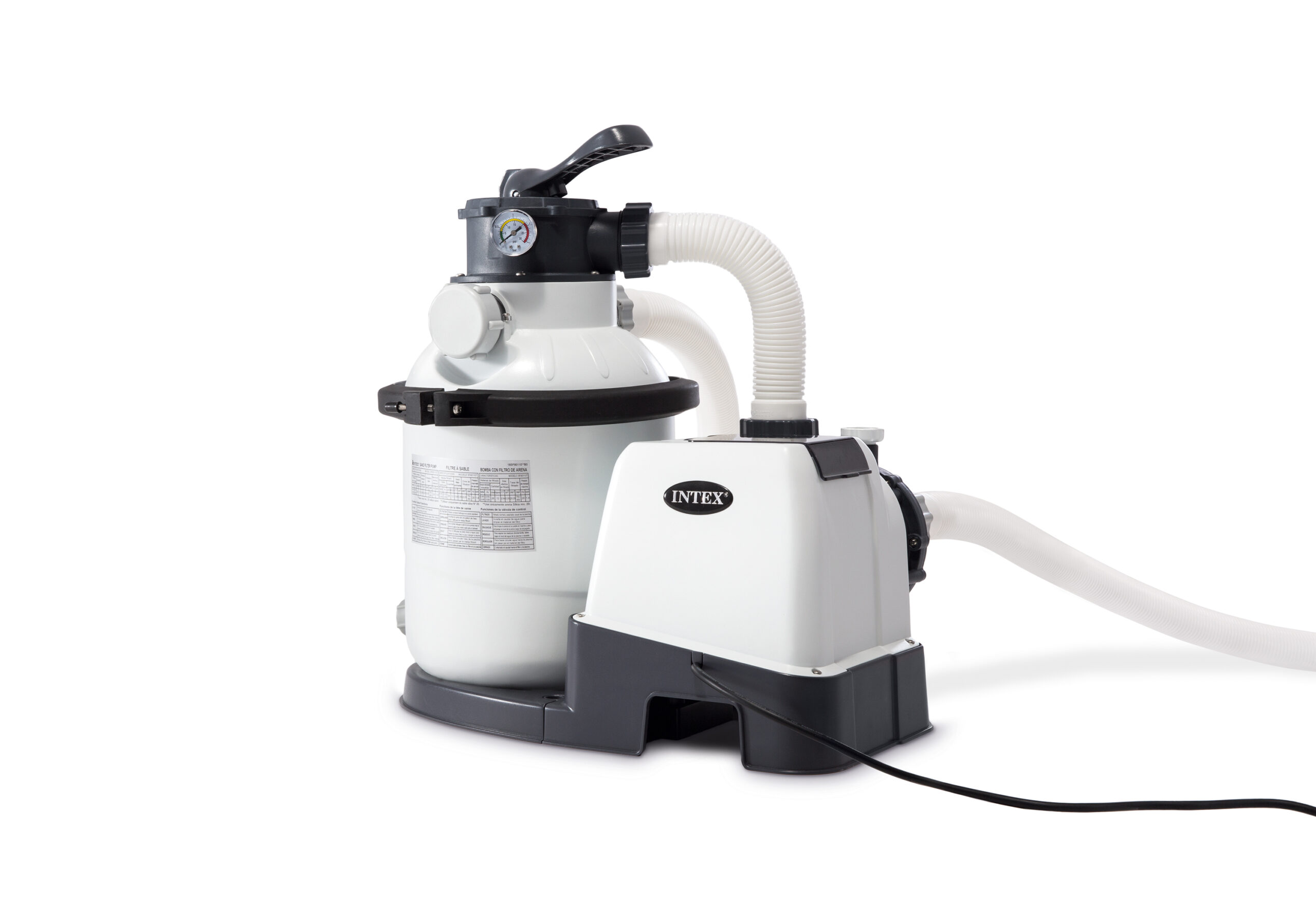 Intex Graphite Panel Pool 478 x 124 cm – met zandfilterpomp en accessoires