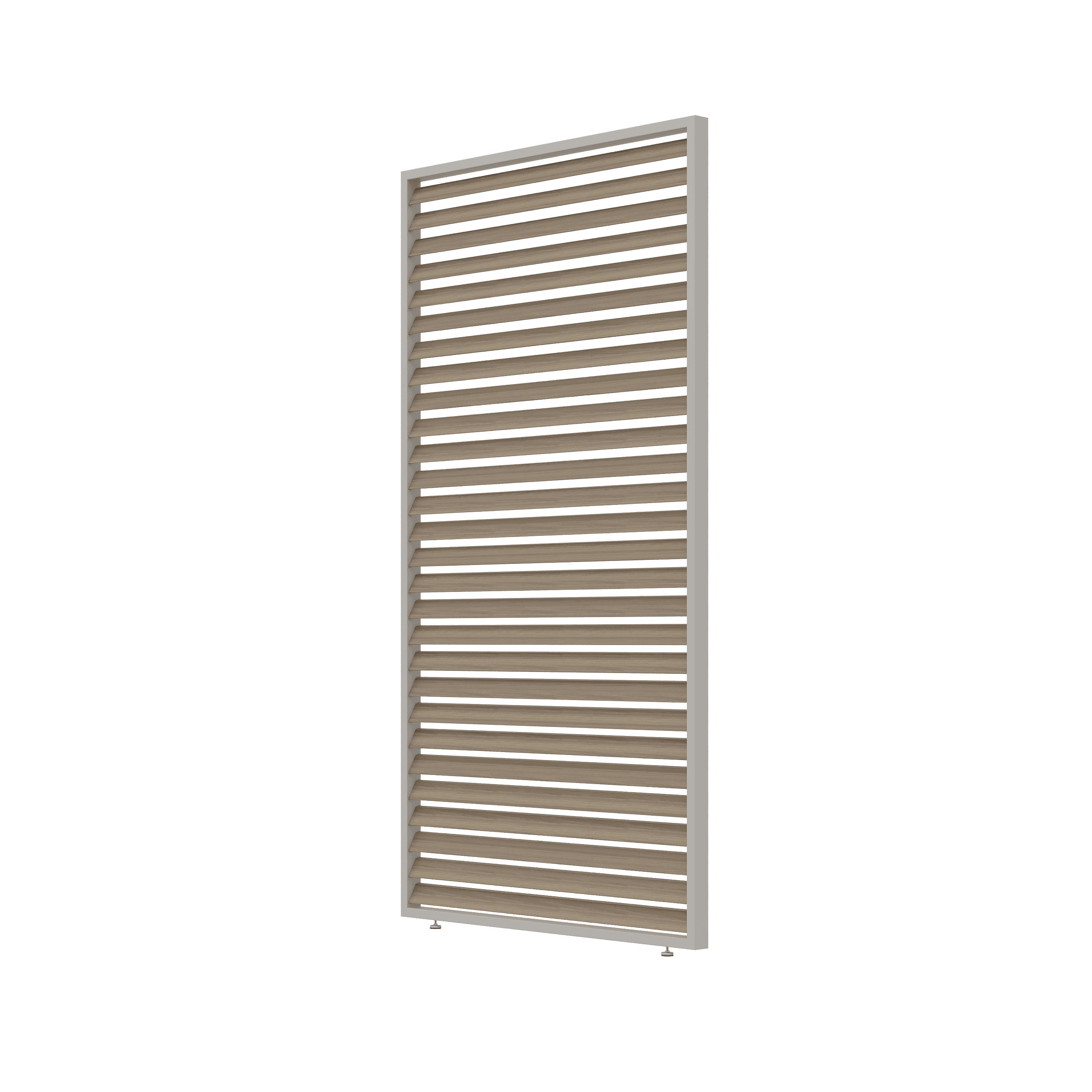 Orion shutterpaneel - Vast - Horizontaal - 113 cm - Voor 3,6 meter zijkant - Kiezelgrijs/wood