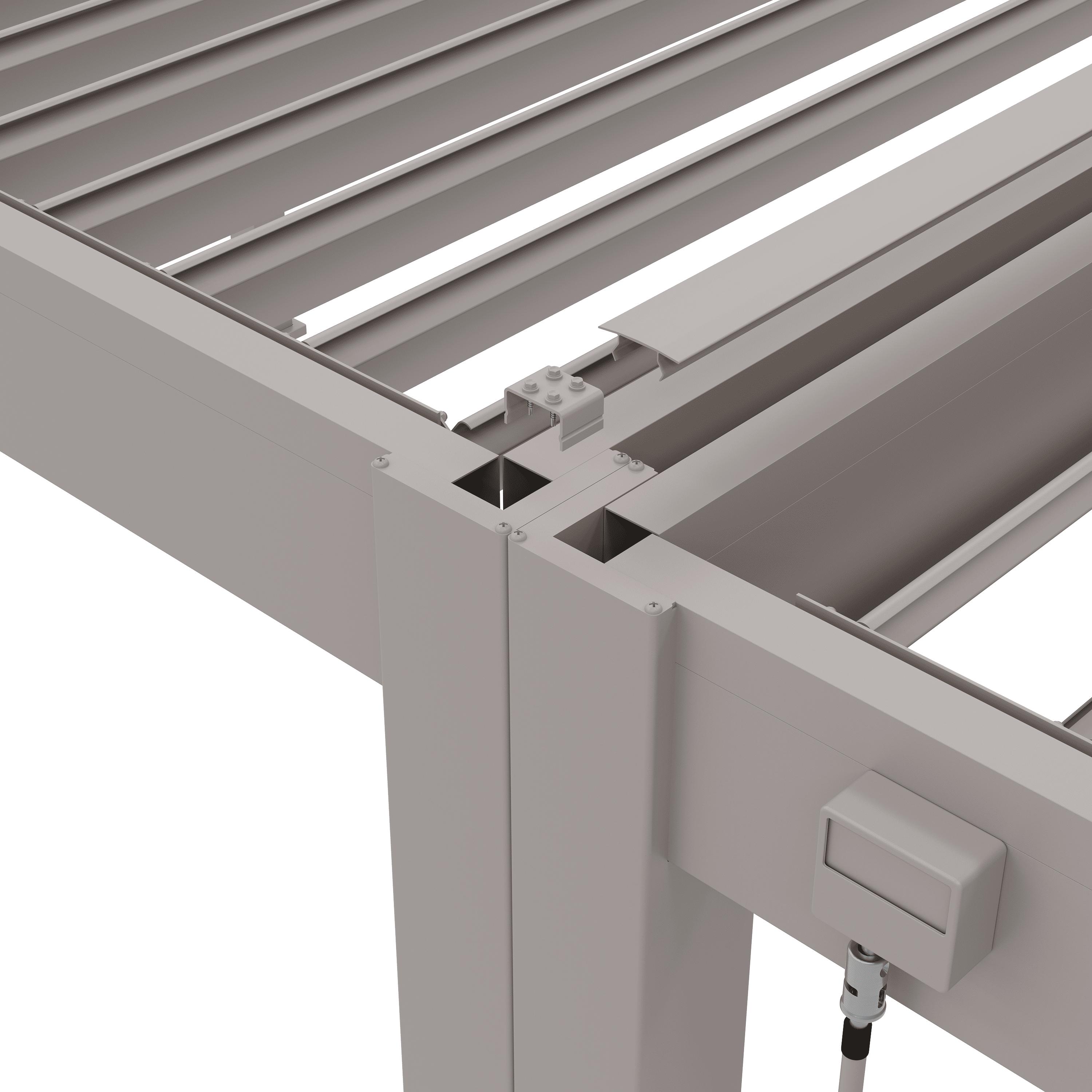 Orion verbindingsset - 360 cm -  Voor 3,6 meter zijkant - Kiezelgrijs