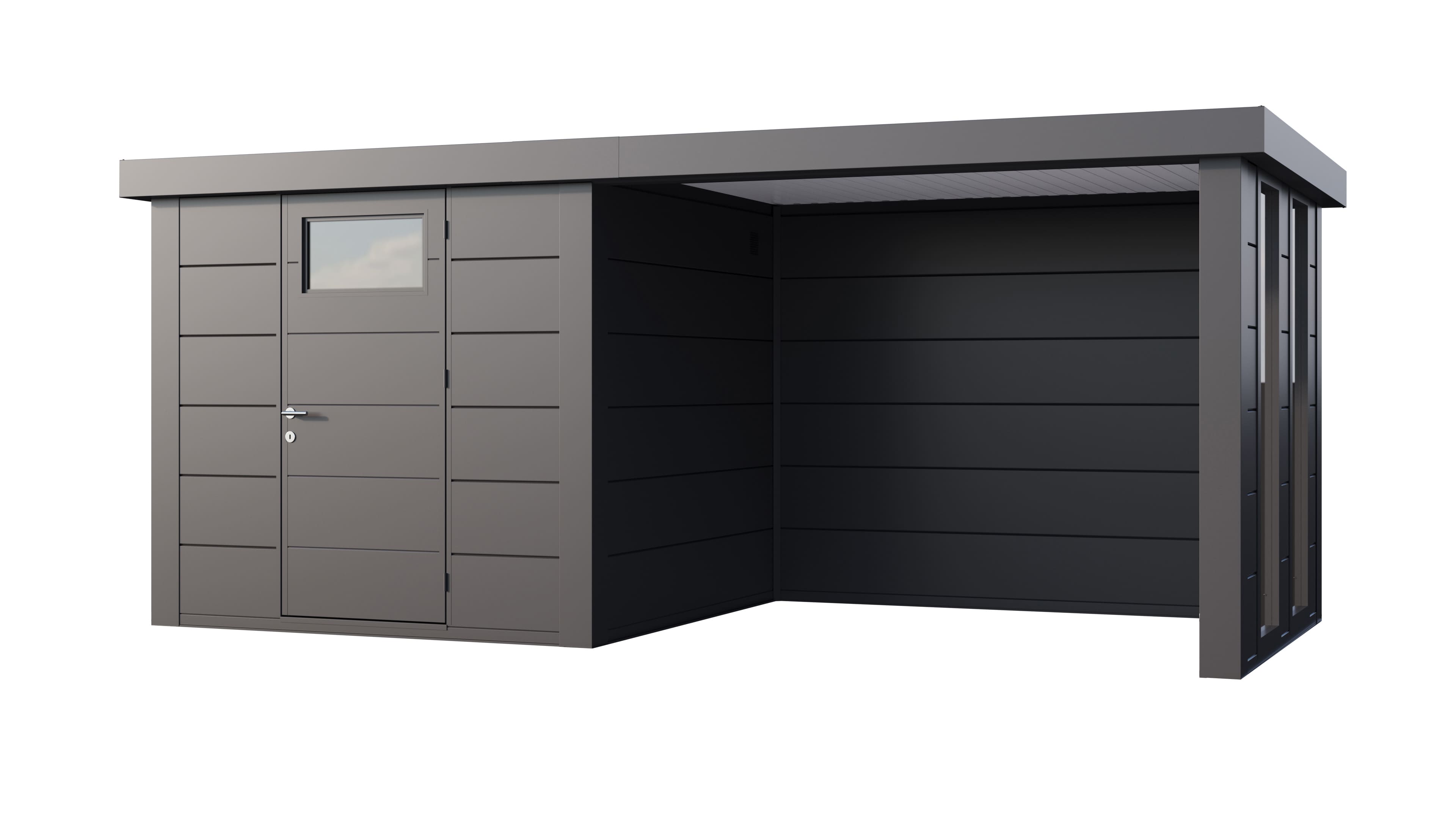 Telluria Classico 2424 tuinhuis inclusief dichte lounge - 522 x 238 cm - antraciet