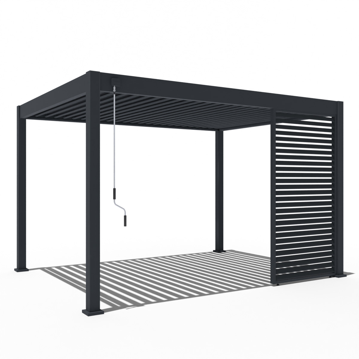 Orion shutterpaneel - Kantelbaar - Horizontaal - 123 cm - Voor 4 meter zijkant - Antraciet