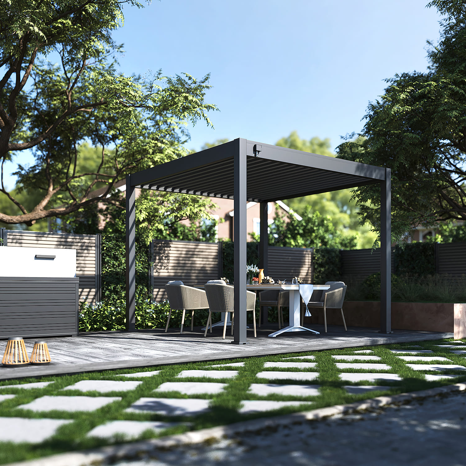 Orion Comfort overkapping - 300x300 cm - Antraciet