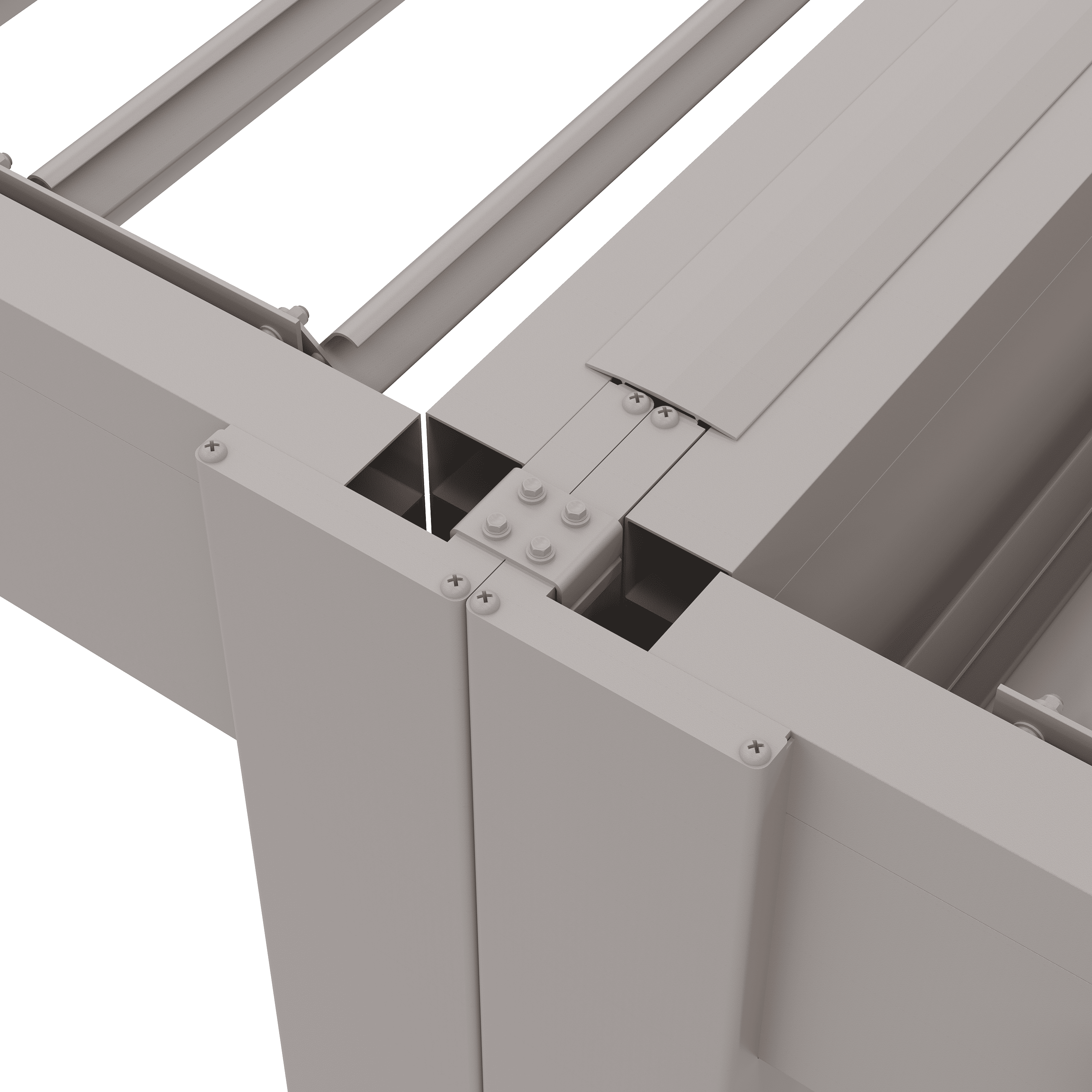 Orion verbindingsset - 360 cm -  Voor 3,6 meter zijkant - Kiezelgrijs