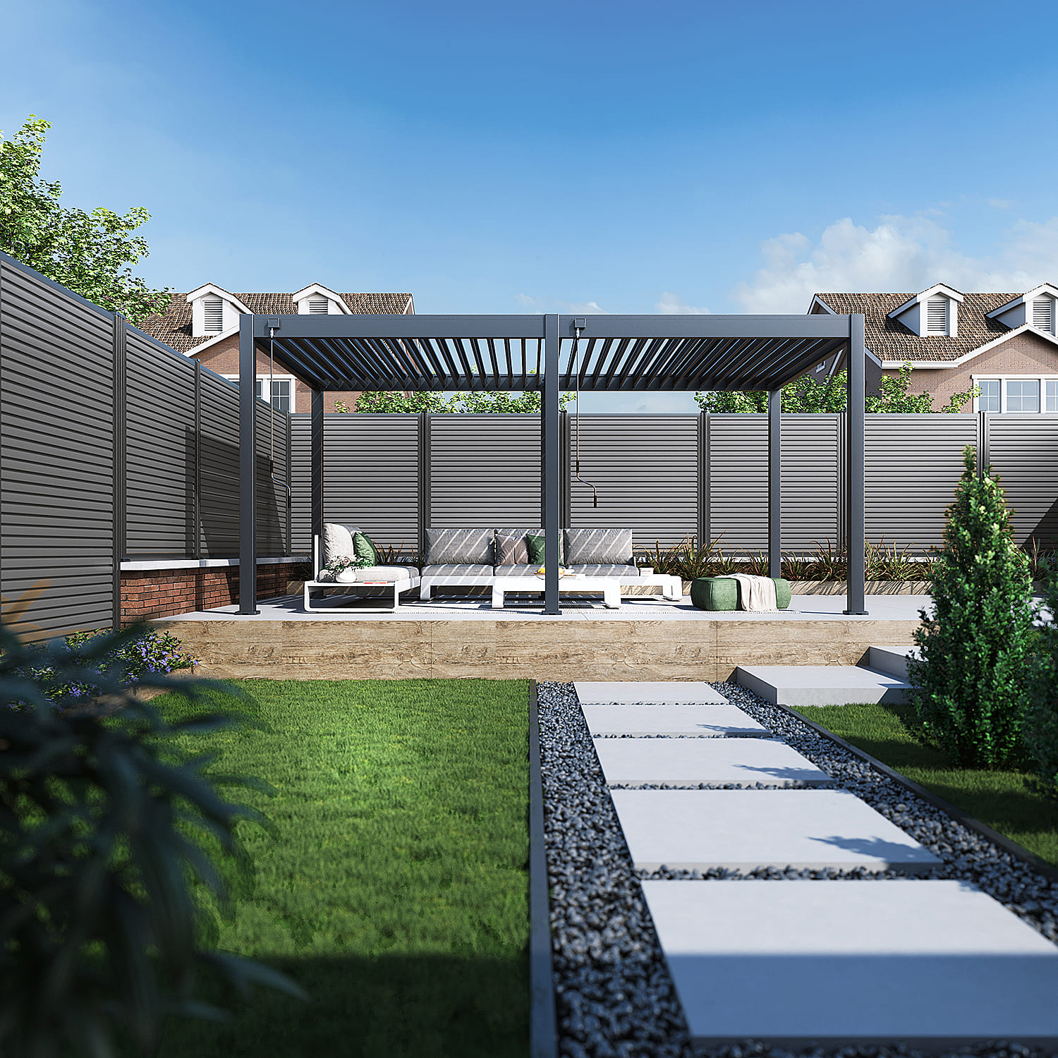 Orion Comfort overkapping - 300x530 cm - Antraciet