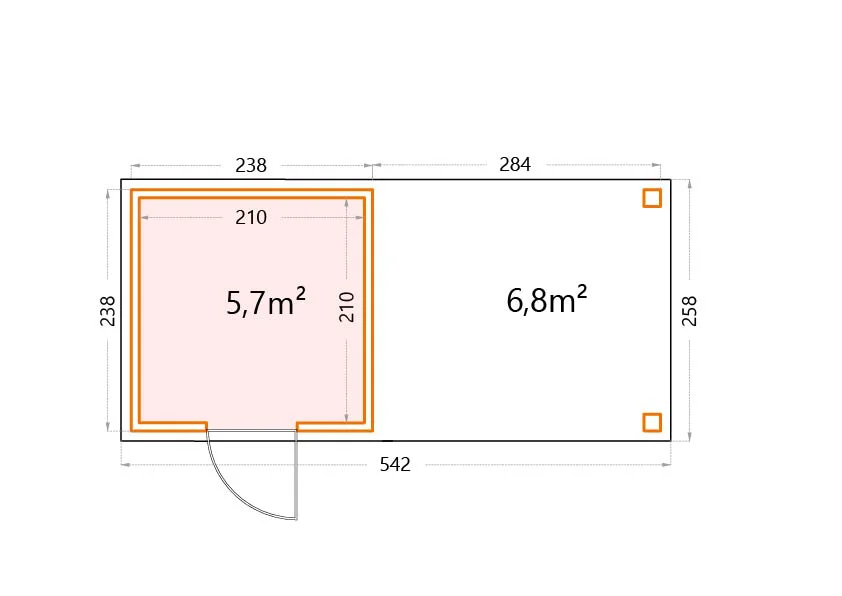 Telluria Classico 2424 tuinhuis inclusief open lounge - 522 x 238 cm - wit Telluria Classico 2424 tuinhuis inclusief open lounge - 522 x 238 cm - wit