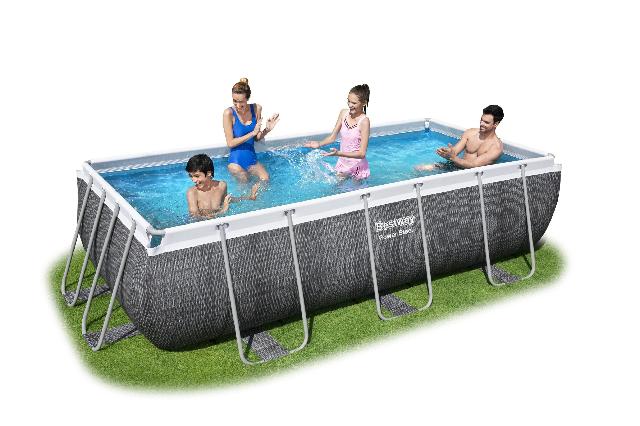 Bestway Power Steel zwembad 404 x 201 x 100 cm Rotan – met filterpomp en zwembadtrap Bestway Power Steel zwembad 404 x 201 x 100 cm Rotan – met filterpomp en zwembadtrap