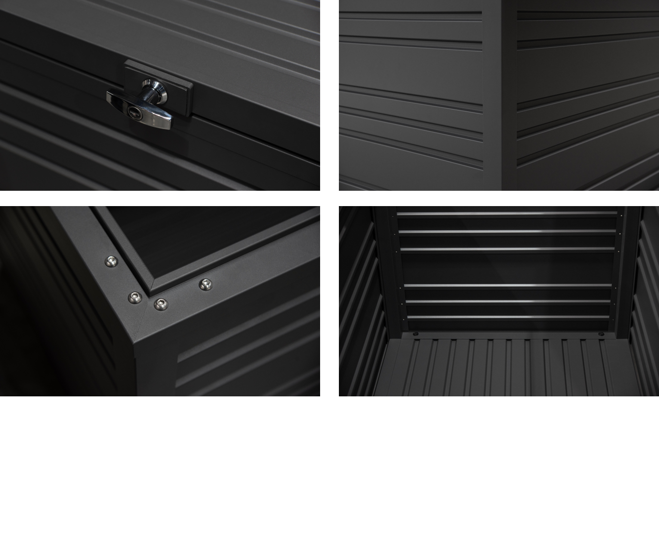 Orion Sit & Store - Aluminium opbergbox - 1050L - Antraciet